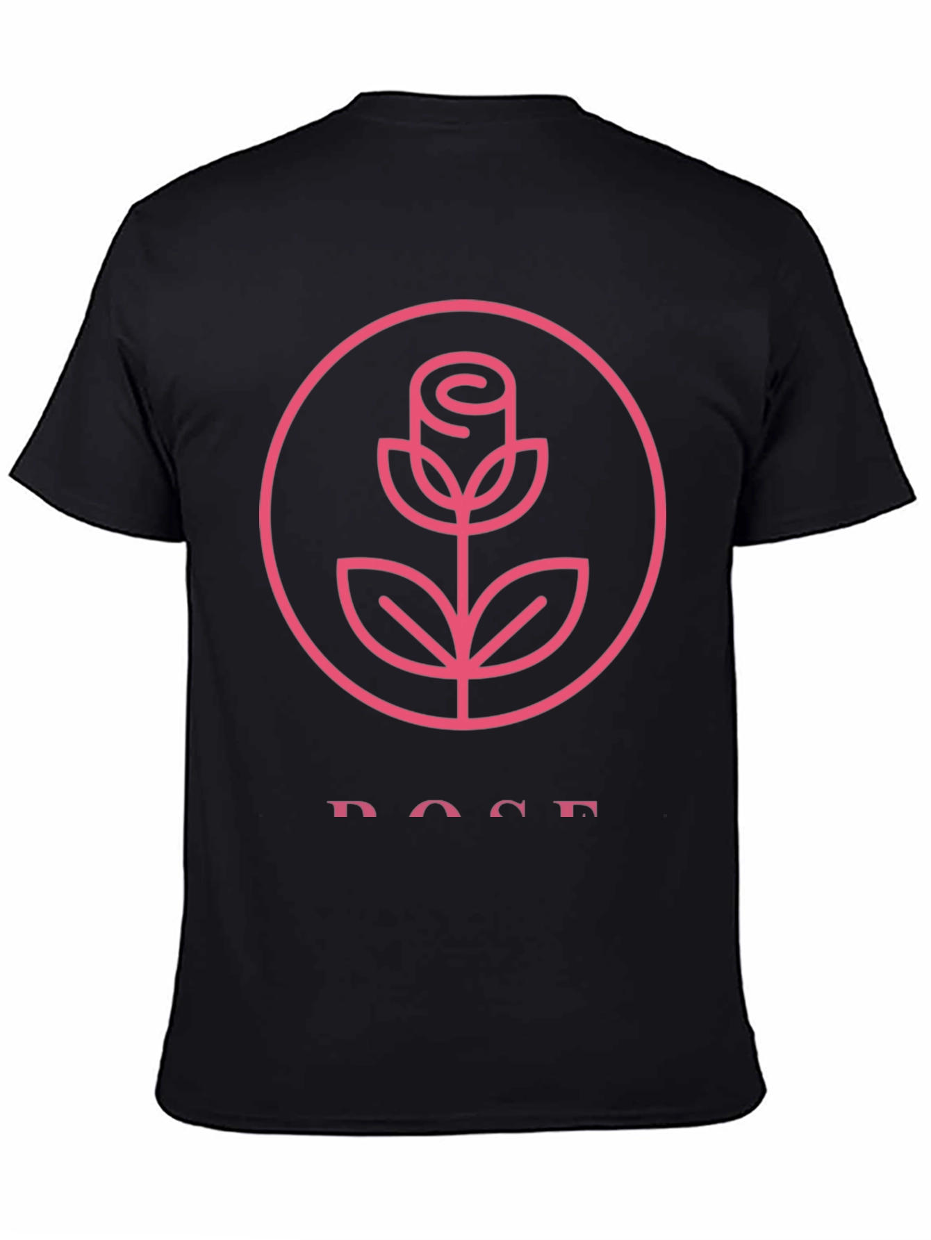 Rose Graphic Tee - Stylish Black T-Shirt