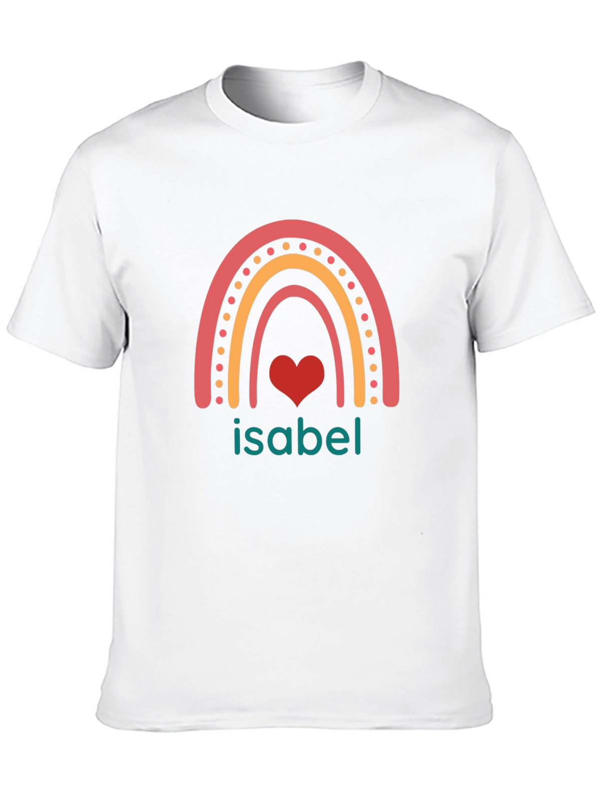 Isabel Rainbow Heart Custom T-Shirt