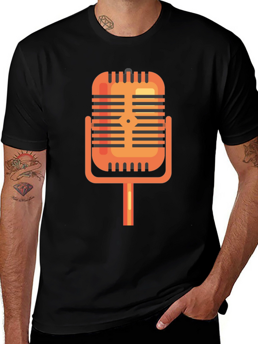 Vintage Microphone Graphic T-Shirt