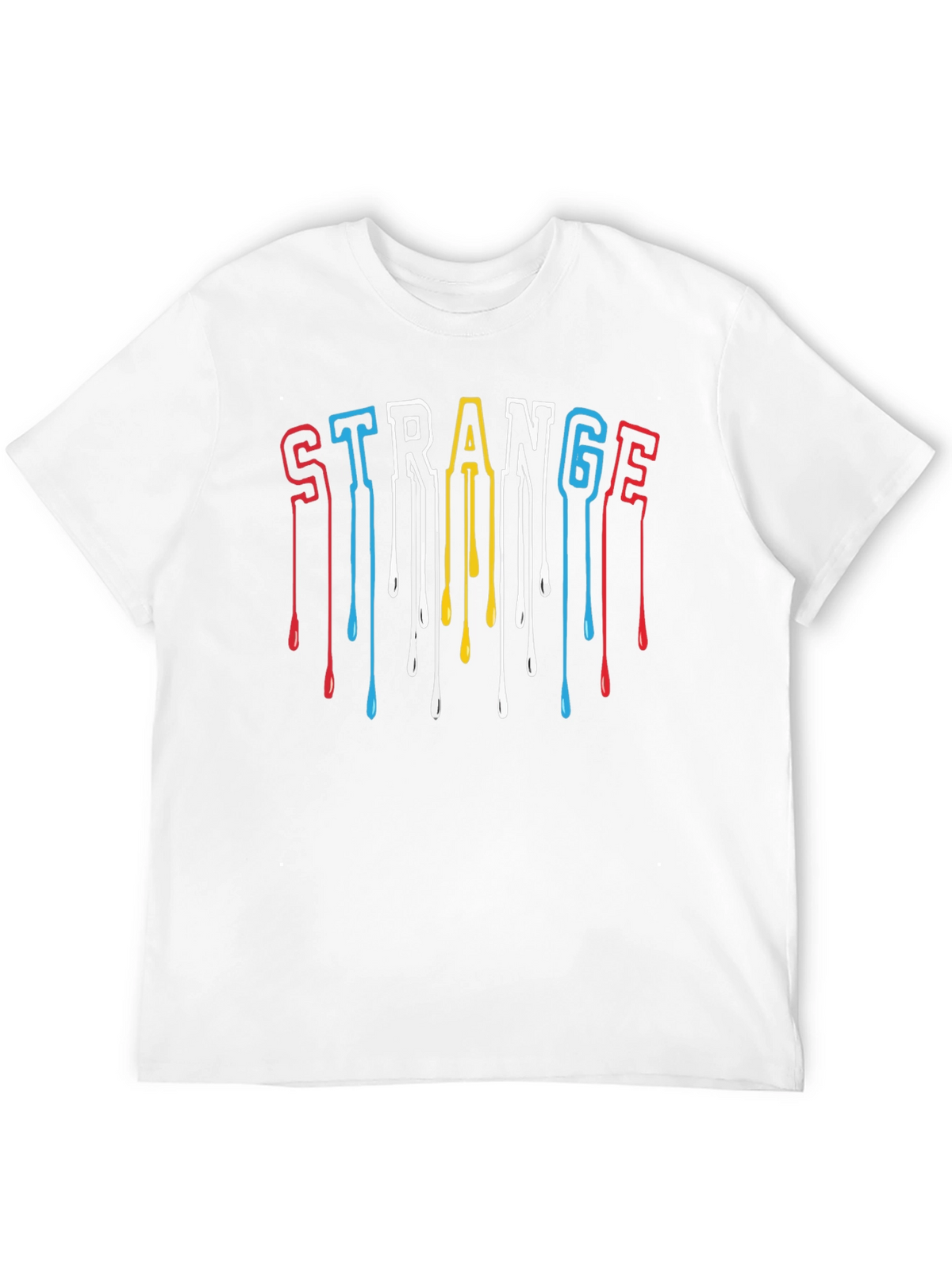 Strange Drip Graphic Tee - Black Cotton Blend