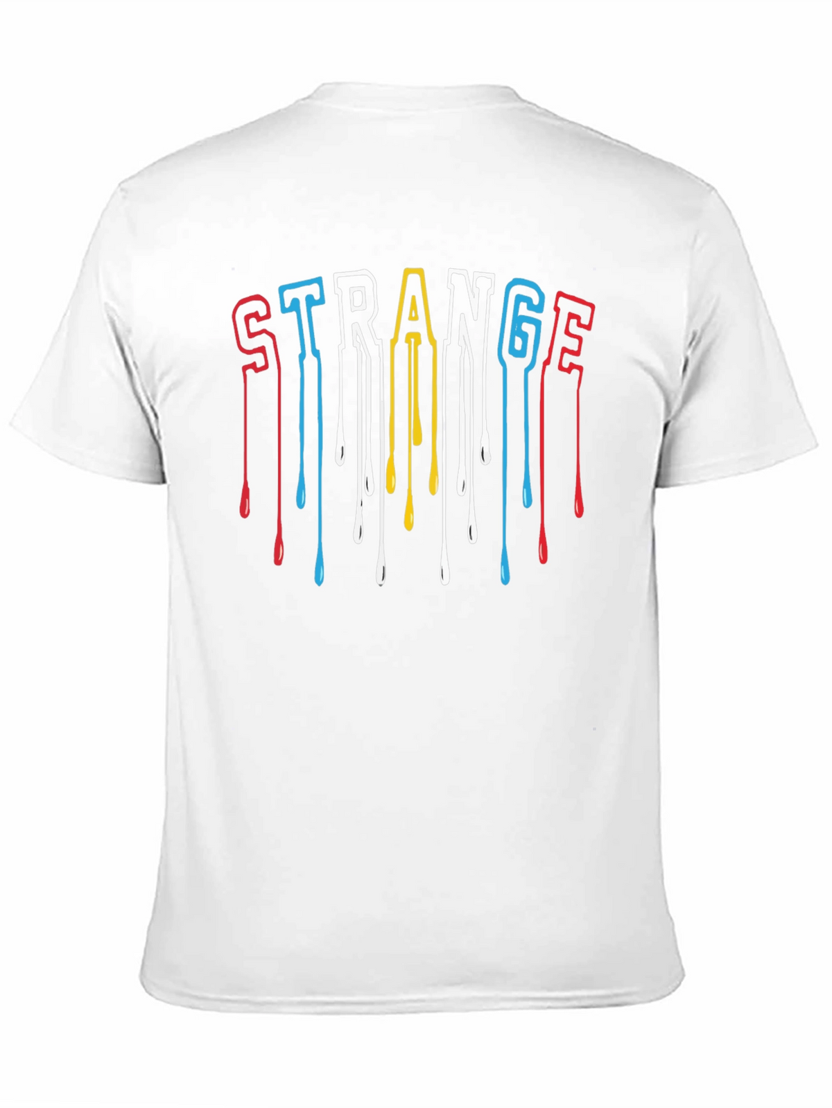 Strange Drip Graphic Tee - Black Cotton Blend