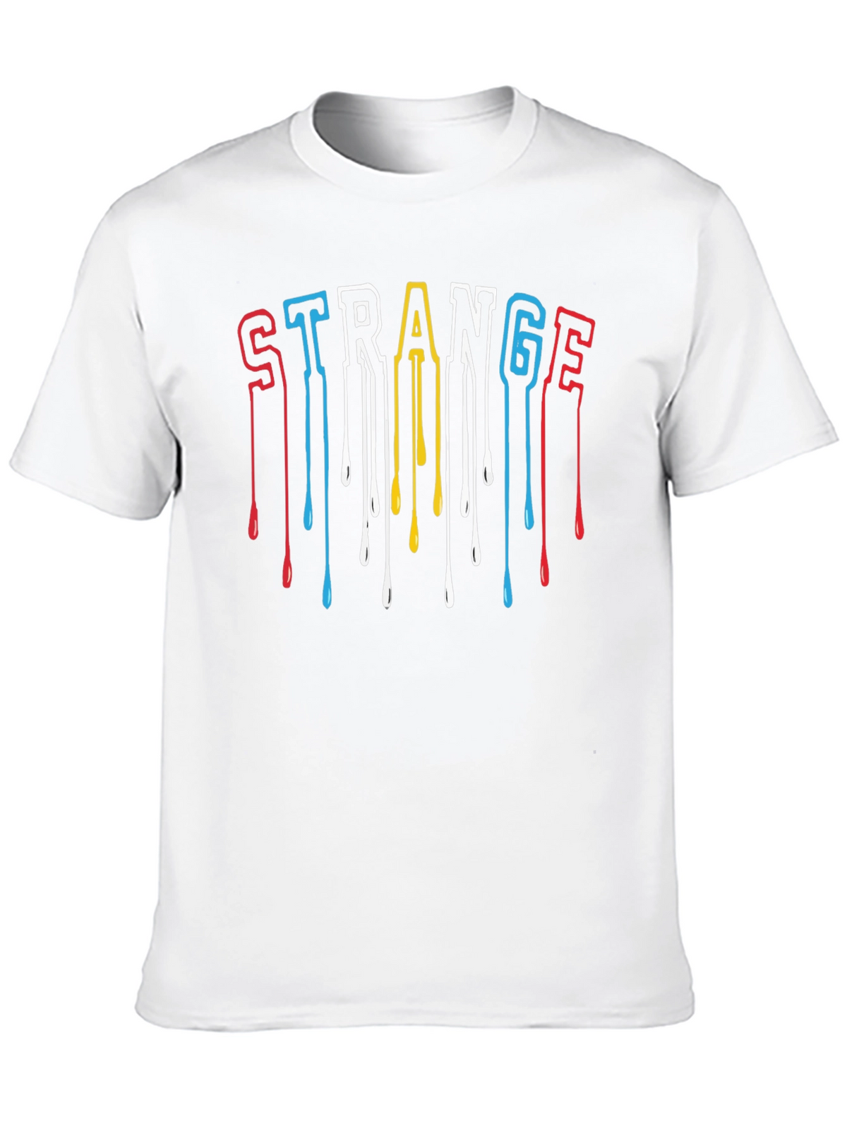 Strange Drip Graphic Tee - Black Cotton Blend