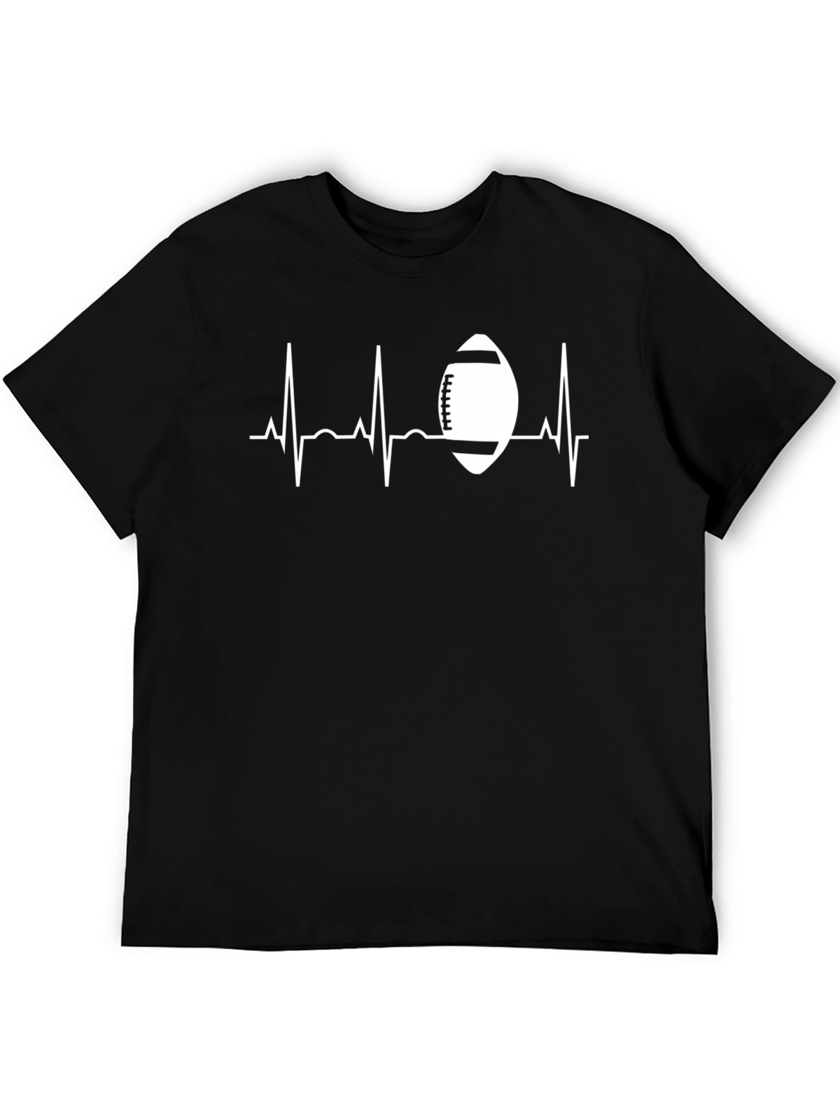 Football Heartbeat Graphic T-Shirt