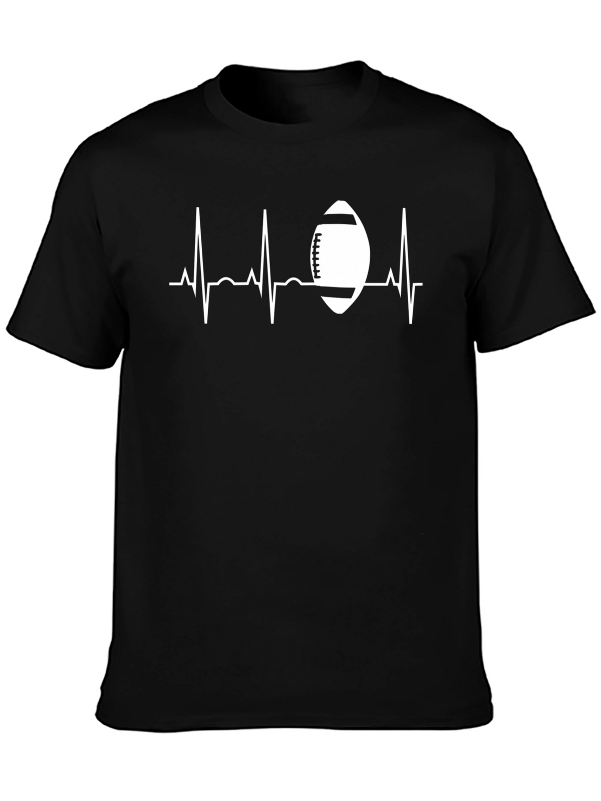 Football Heartbeat Graphic T-Shirt