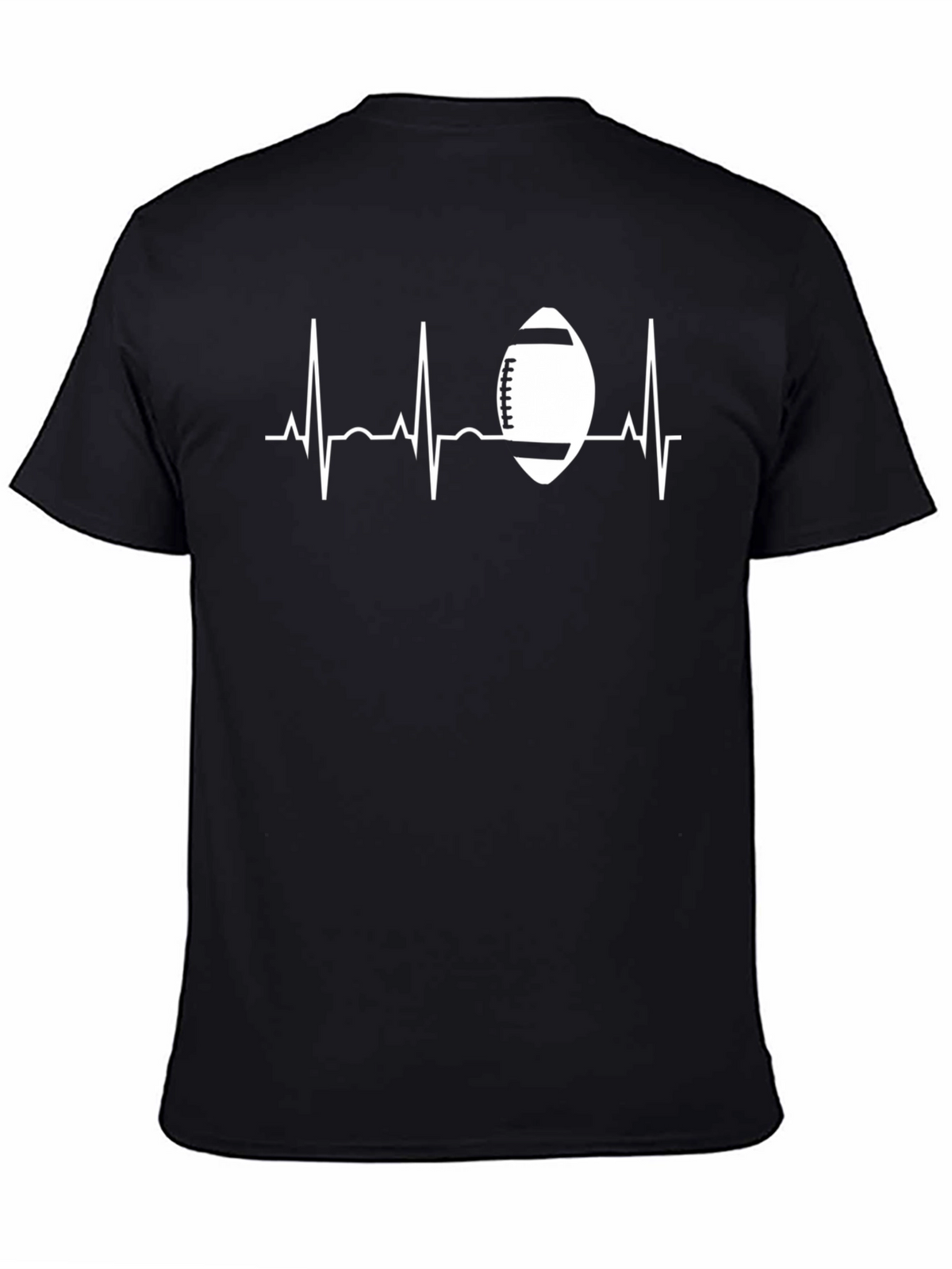 Football Heartbeat Graphic T-Shirt
