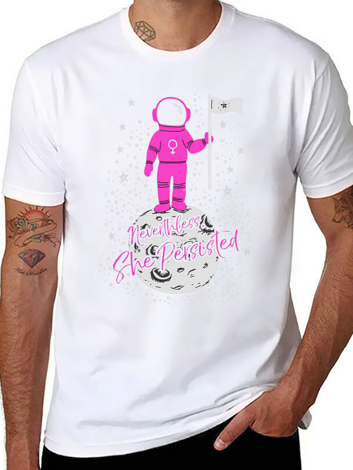 Nevertheless She Persisted Astronaut Graphic Tee