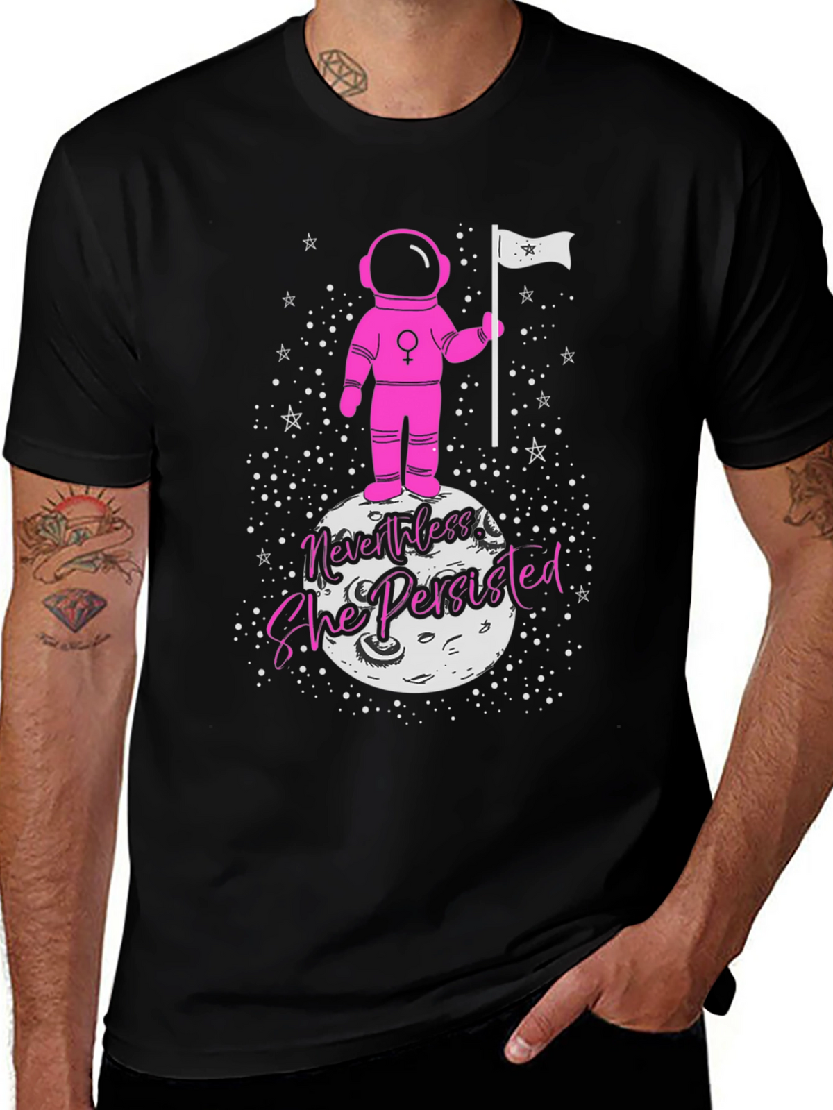 Nevertheless She Persisted Astronaut Graphic Tee