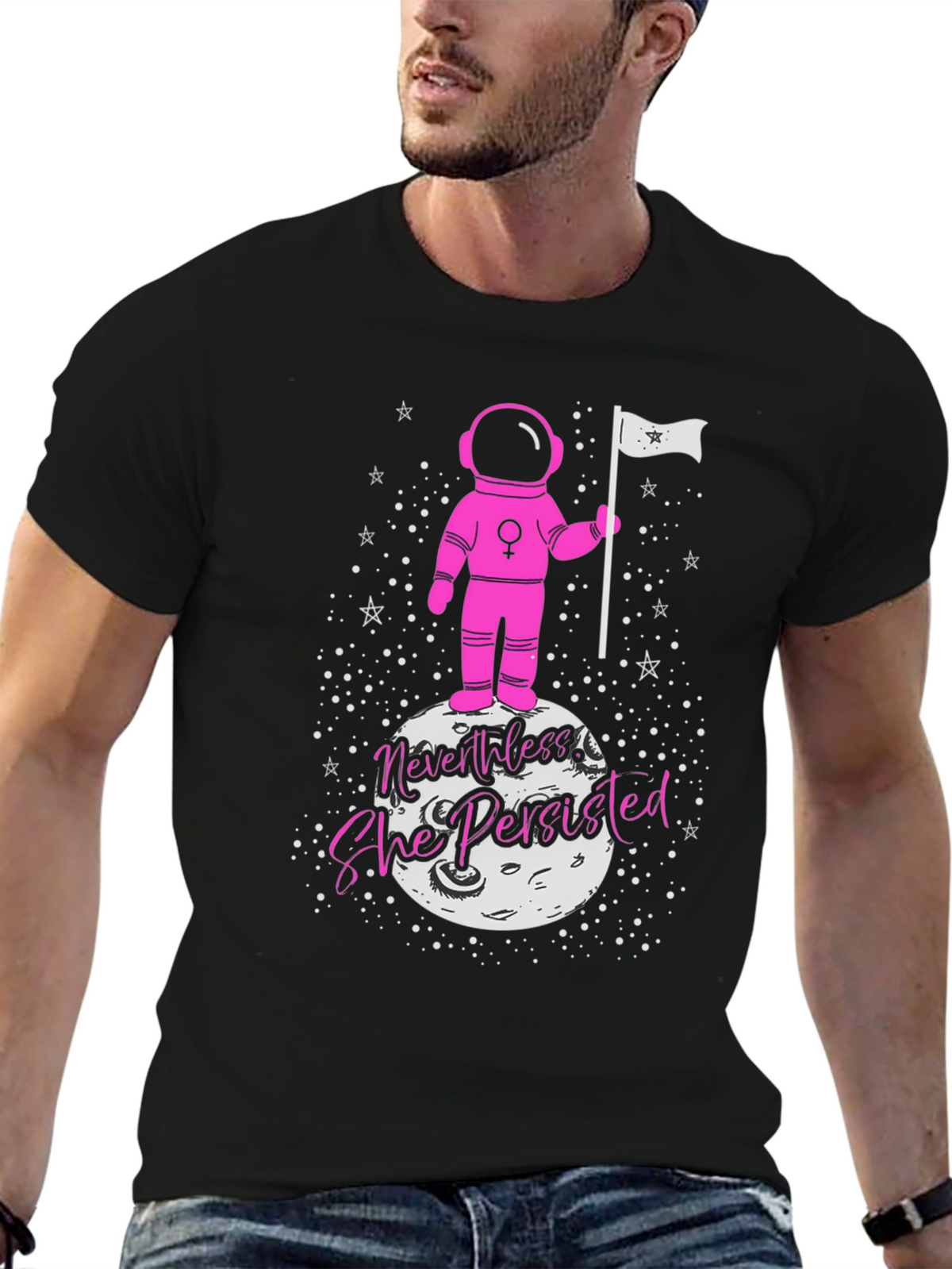 Nevertheless She Persisted Astronaut Graphic Tee