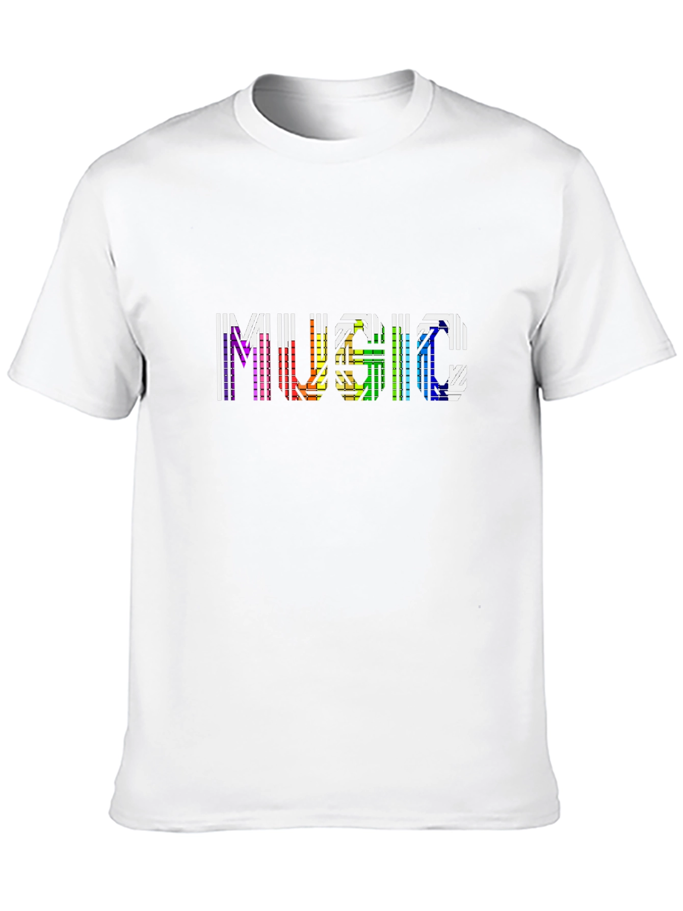 Rainbow Music Graphic Black T-Shirt