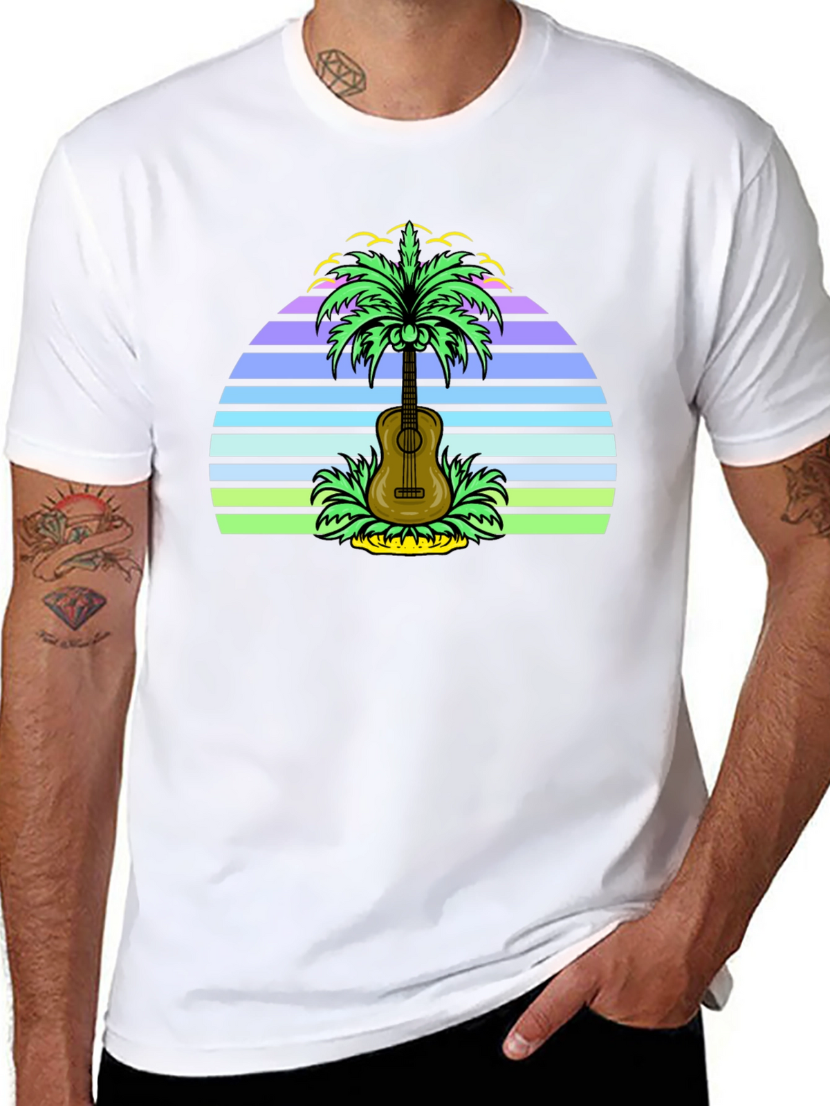 Tropical Guitar T-Shirt