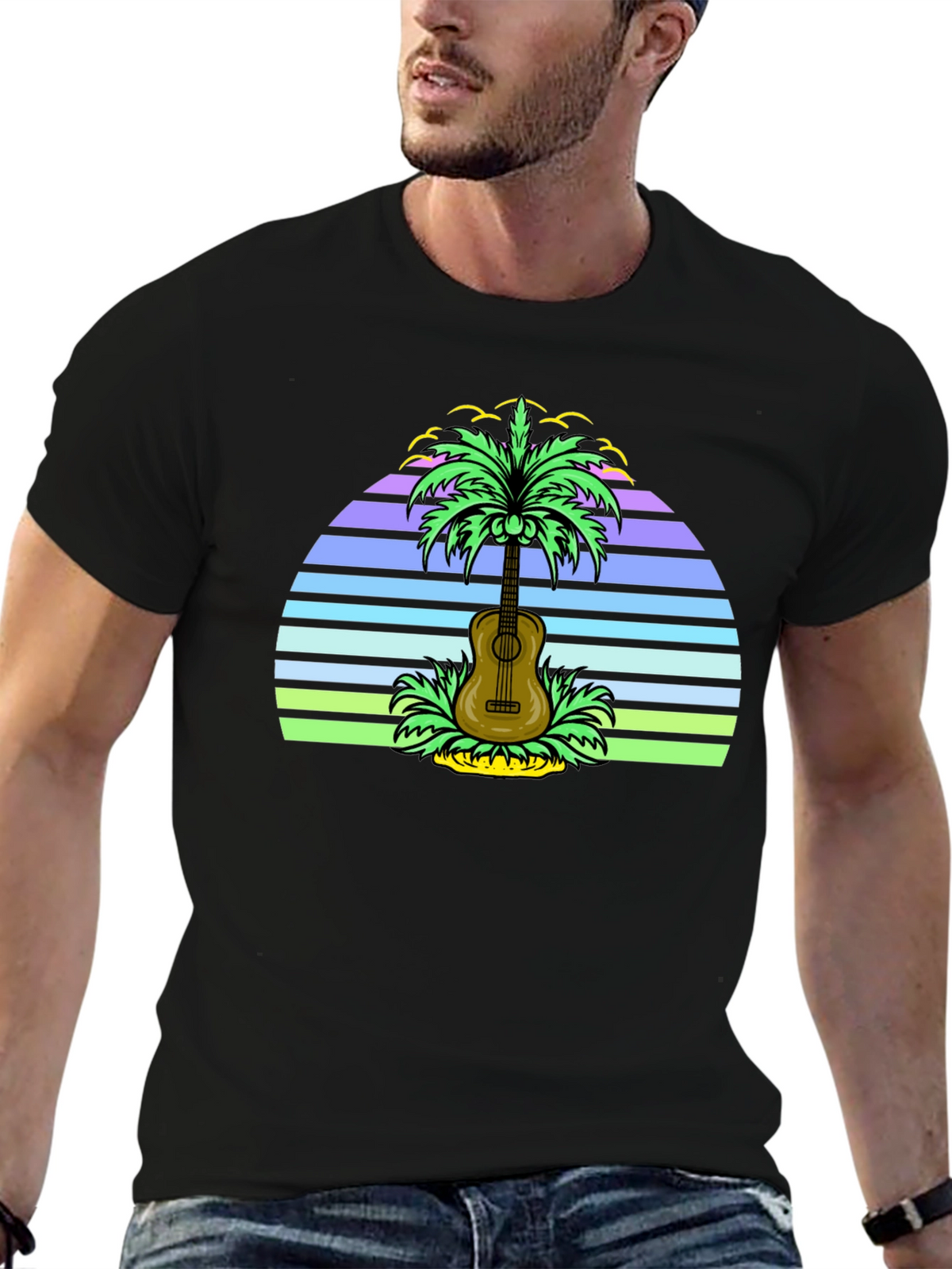 Tropical Guitar T-Shirt