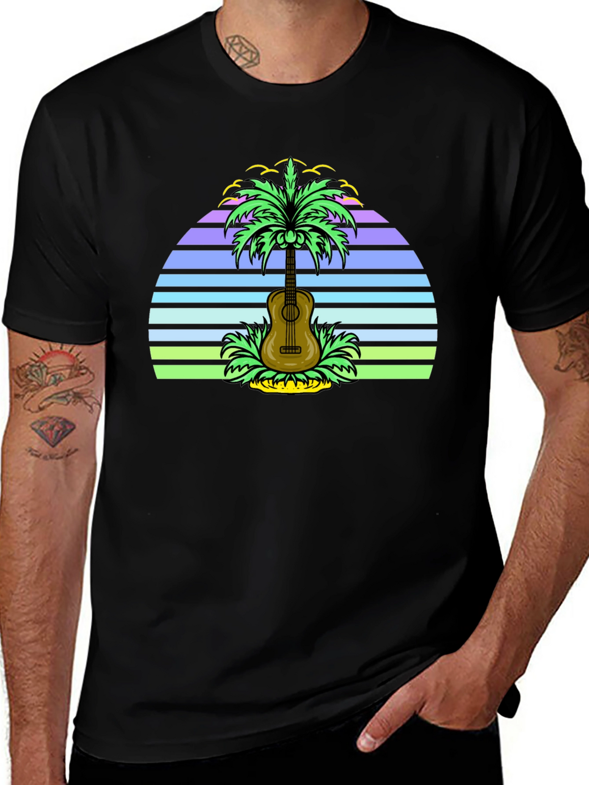 Tropical Guitar T-Shirt