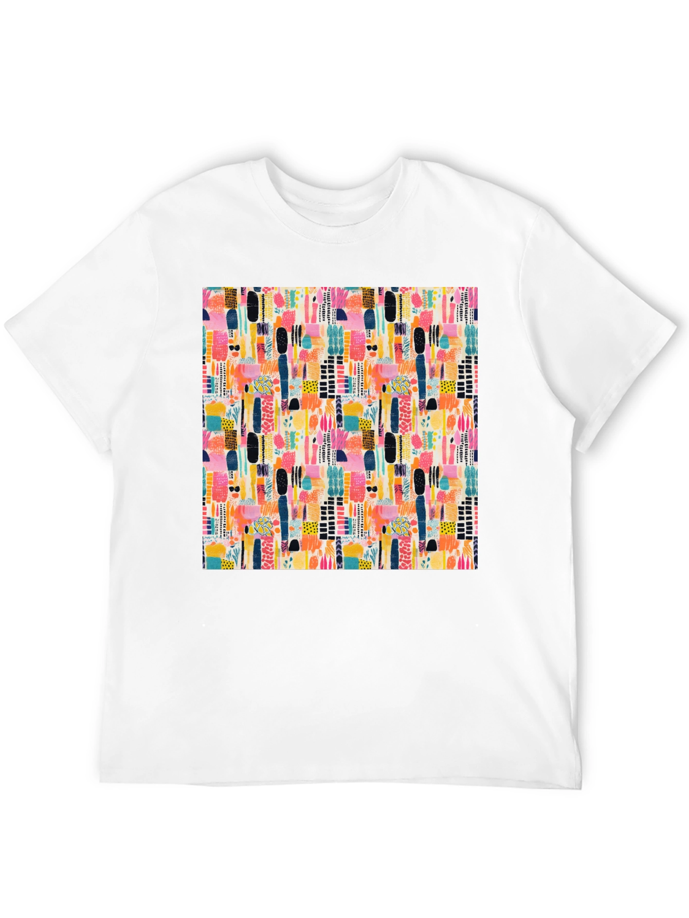 Abstract Pattern Black Tee