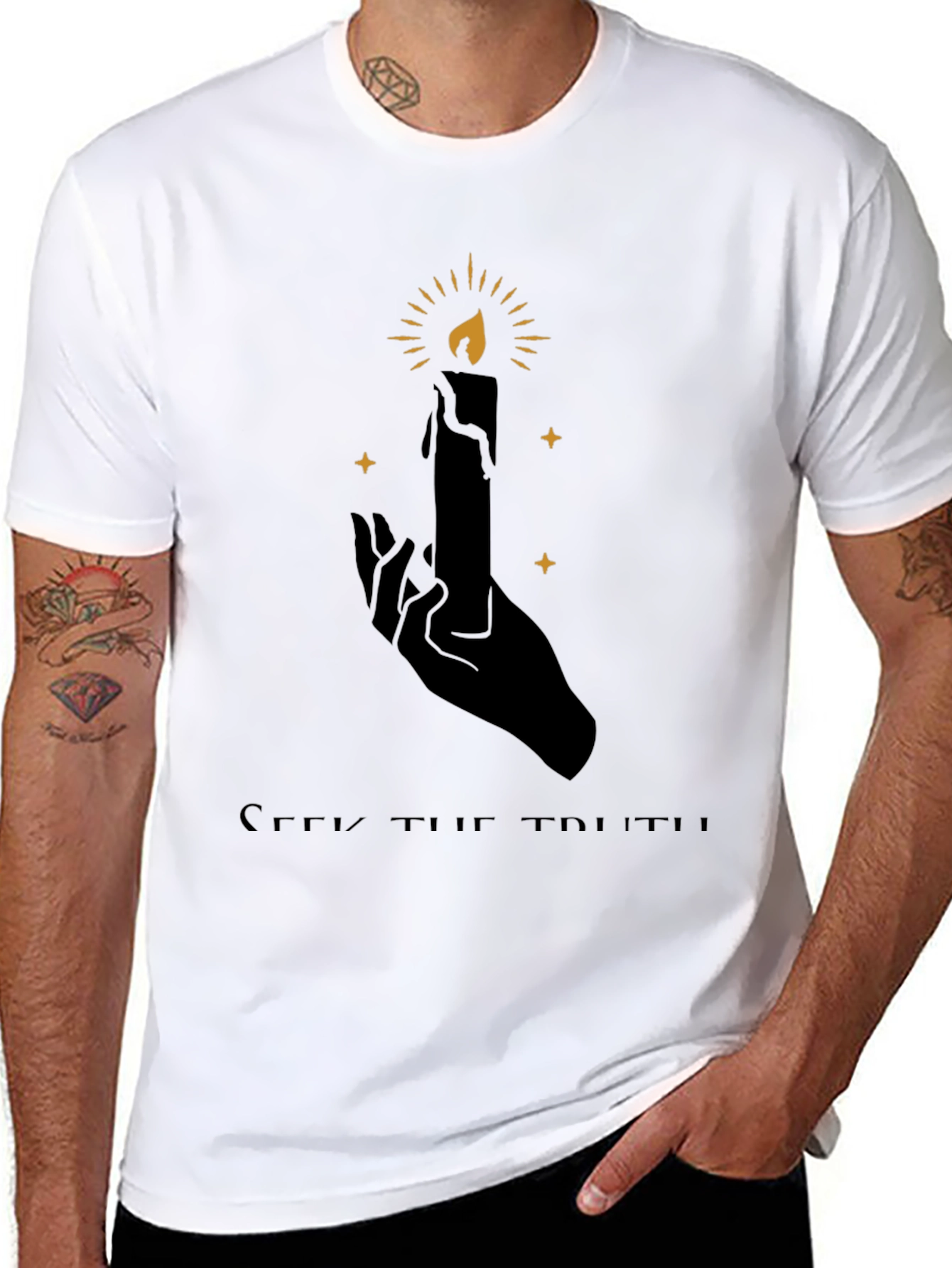 Seek The Truth Candle Graphic Tee