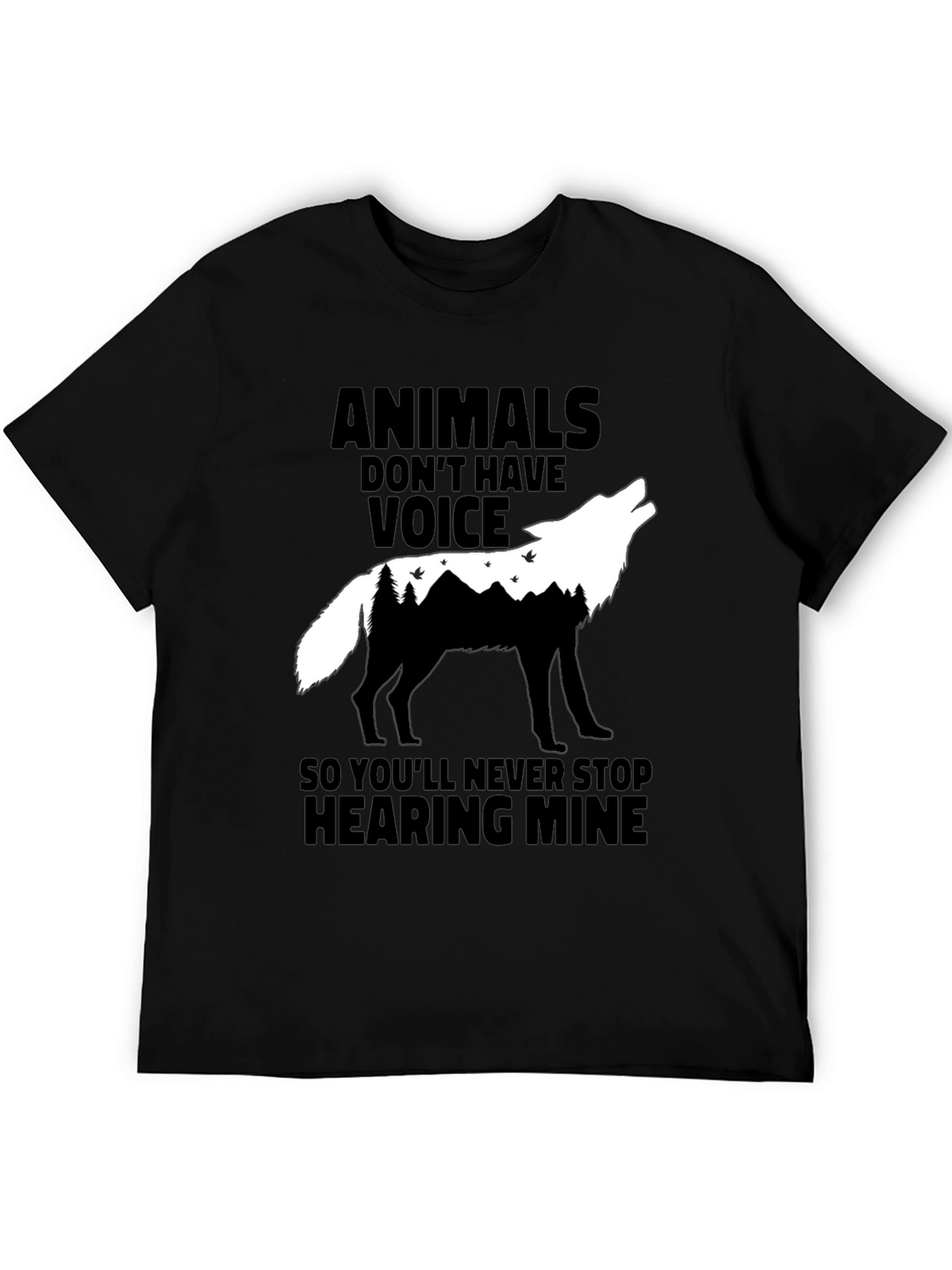 Animals Voice T-Shirt - Wolf Graphic Tee