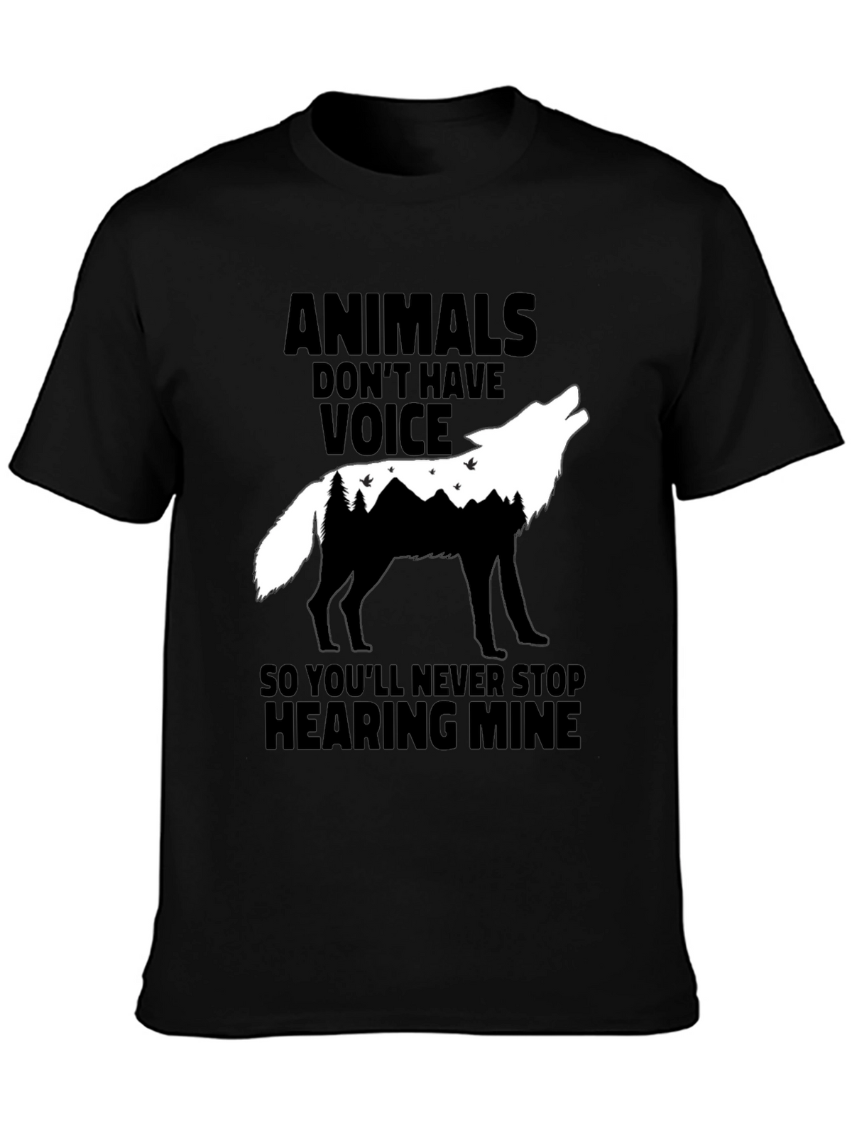 Animals Voice T-Shirt - Wolf Graphic Tee