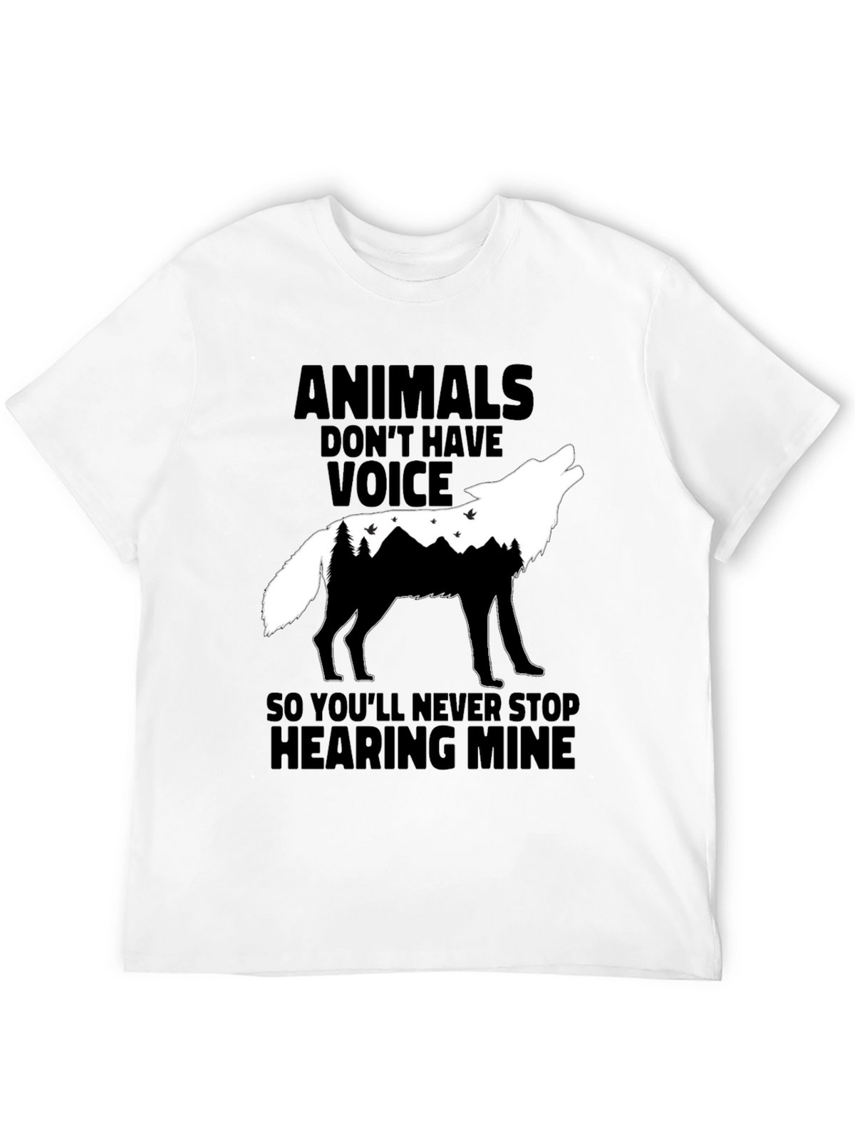 Animals Voice T-Shirt - Wolf Graphic Tee