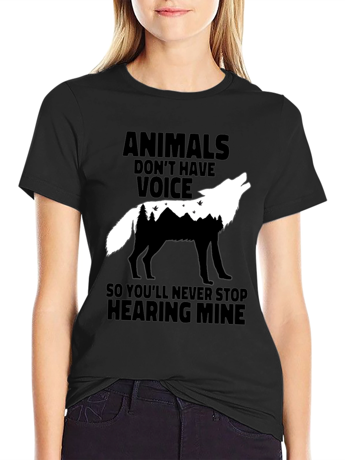 Animals Voice T-Shirt - Wolf Graphic Tee