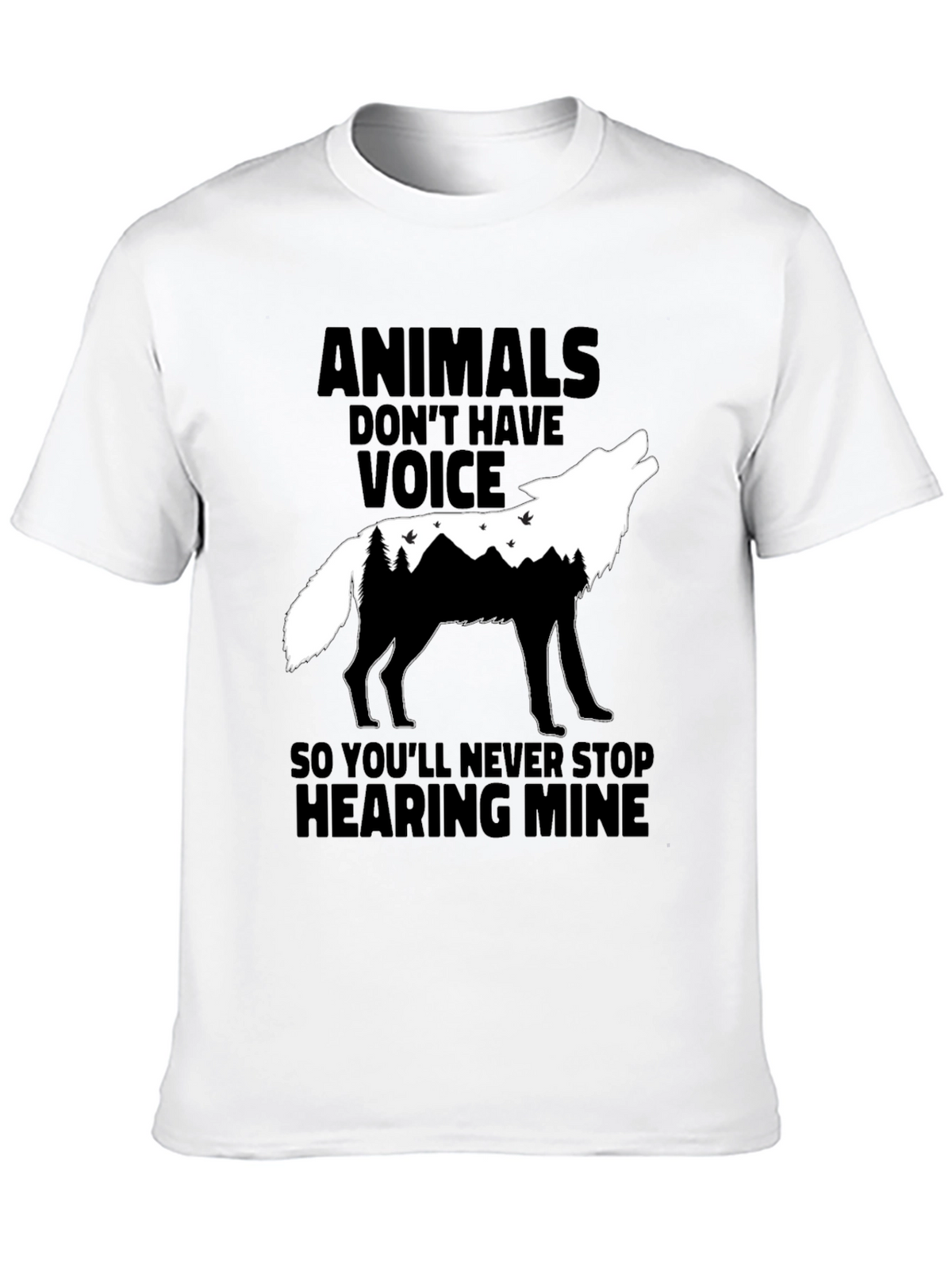 Animals Voice T-Shirt - Wolf Graphic Tee