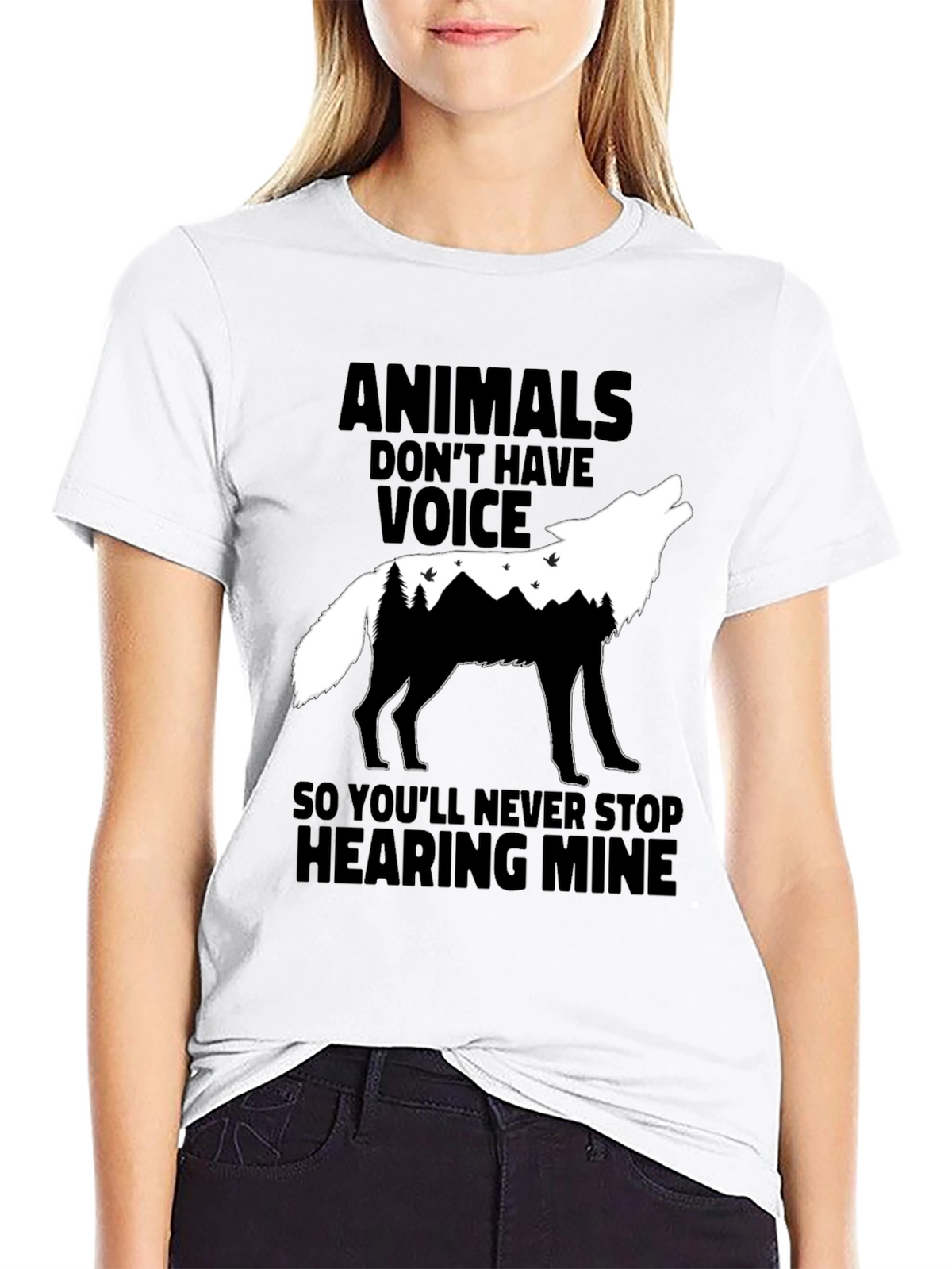 Animals Voice T-Shirt - Wolf Graphic Tee