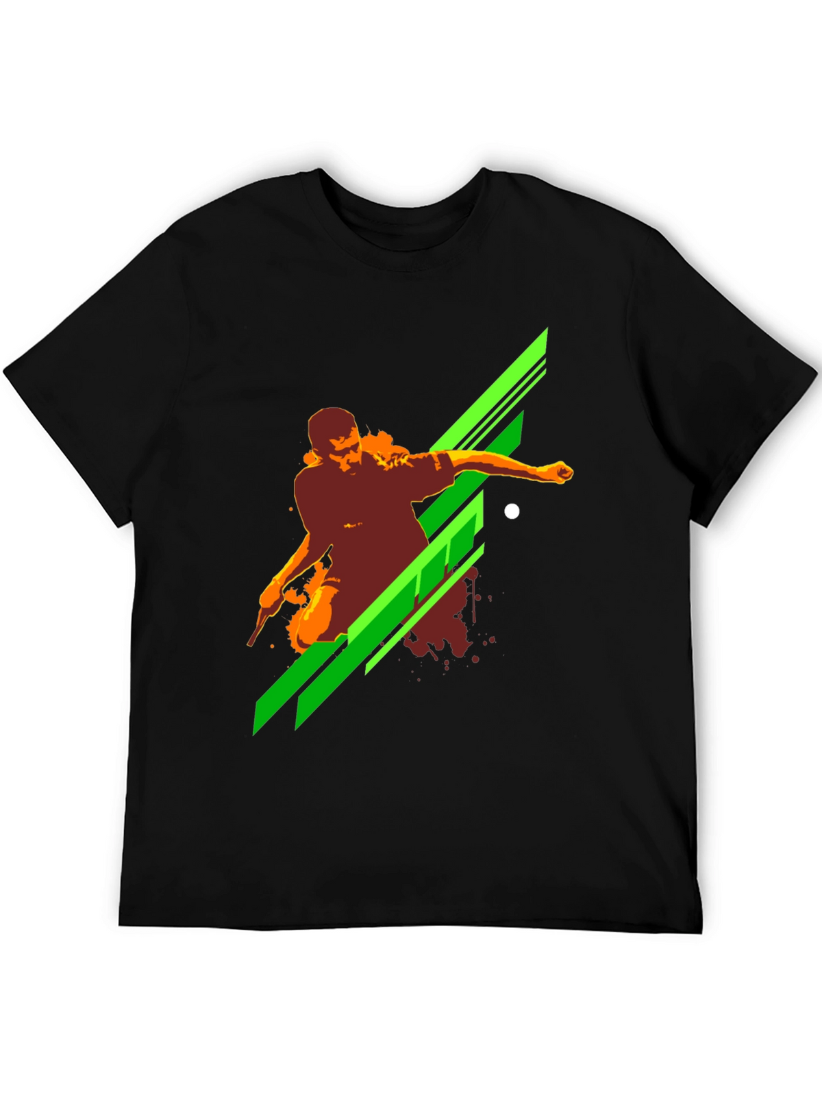 Mens Black Graphic Print T-Shirt