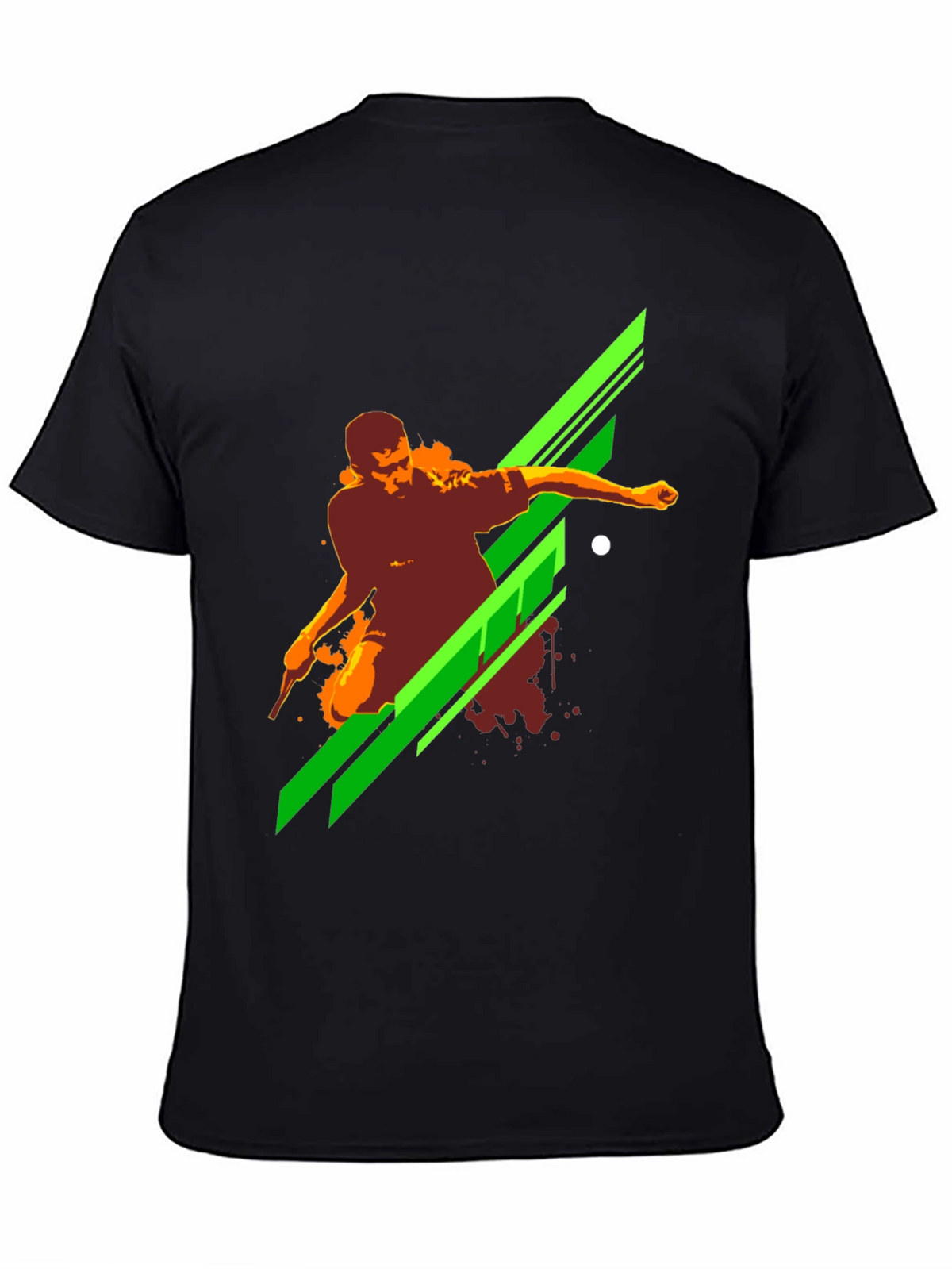 Mens Black Graphic Print T-Shirt