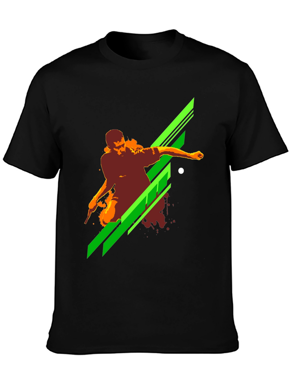 Mens Black Graphic Print T-Shirt