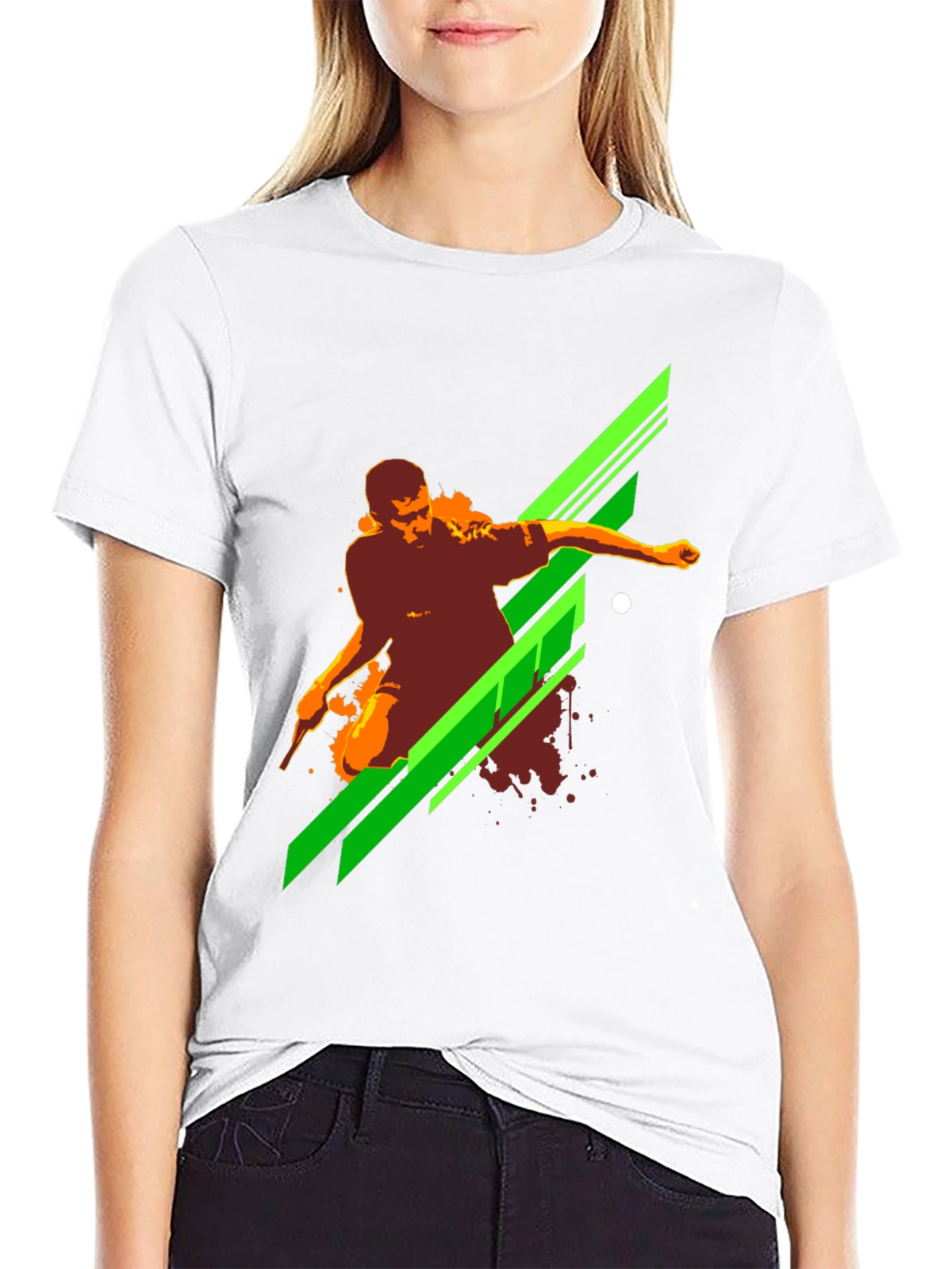 Mens Black Graphic Print T-Shirt