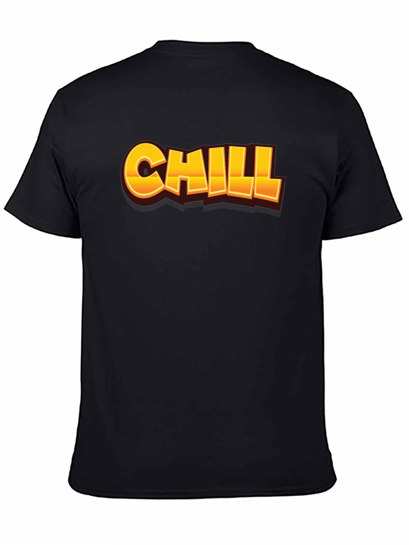 Chill Graphic Print Black T-Shirt