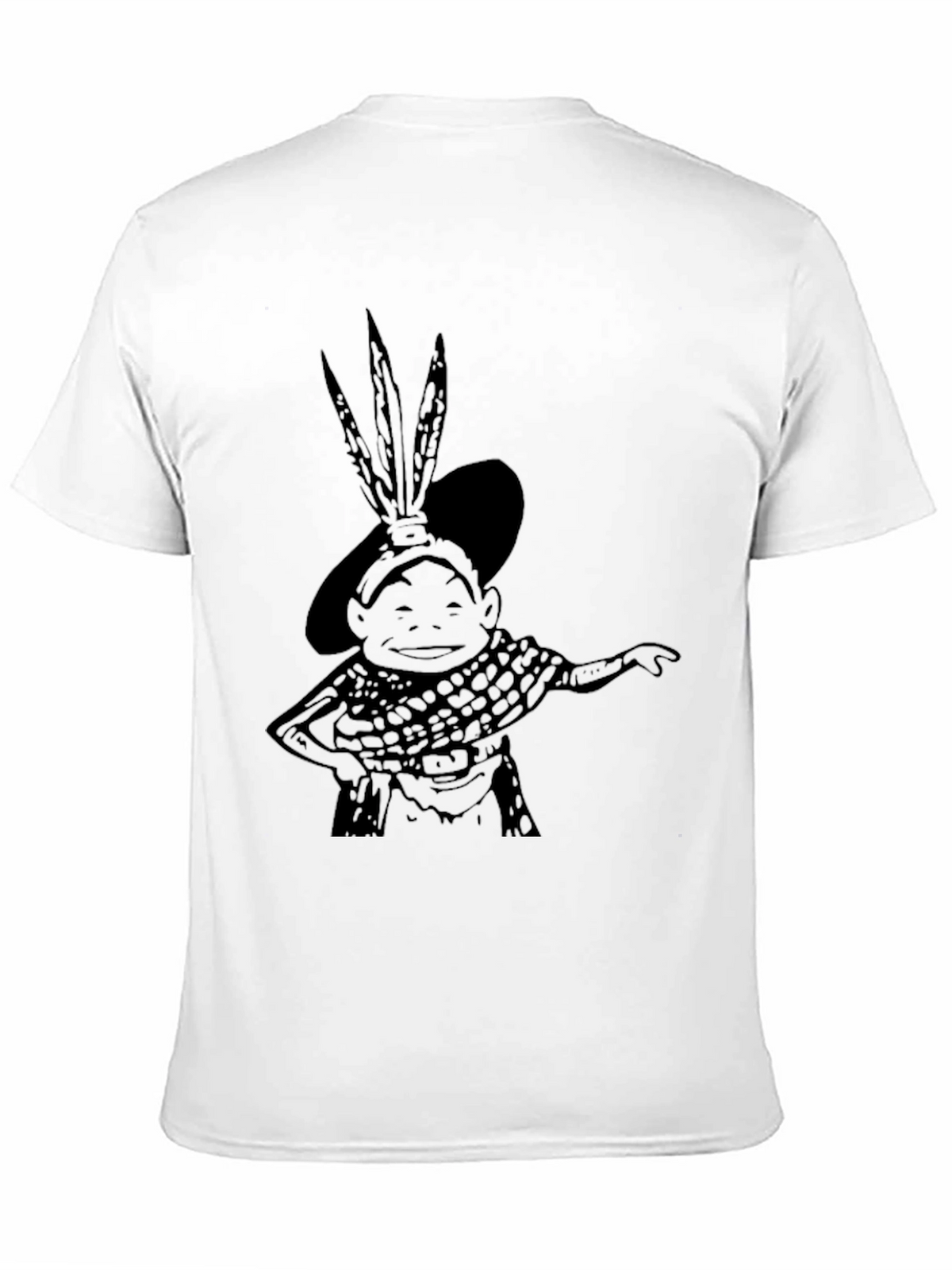 Black Graphic T-Shirt: Cartoon Character Tee