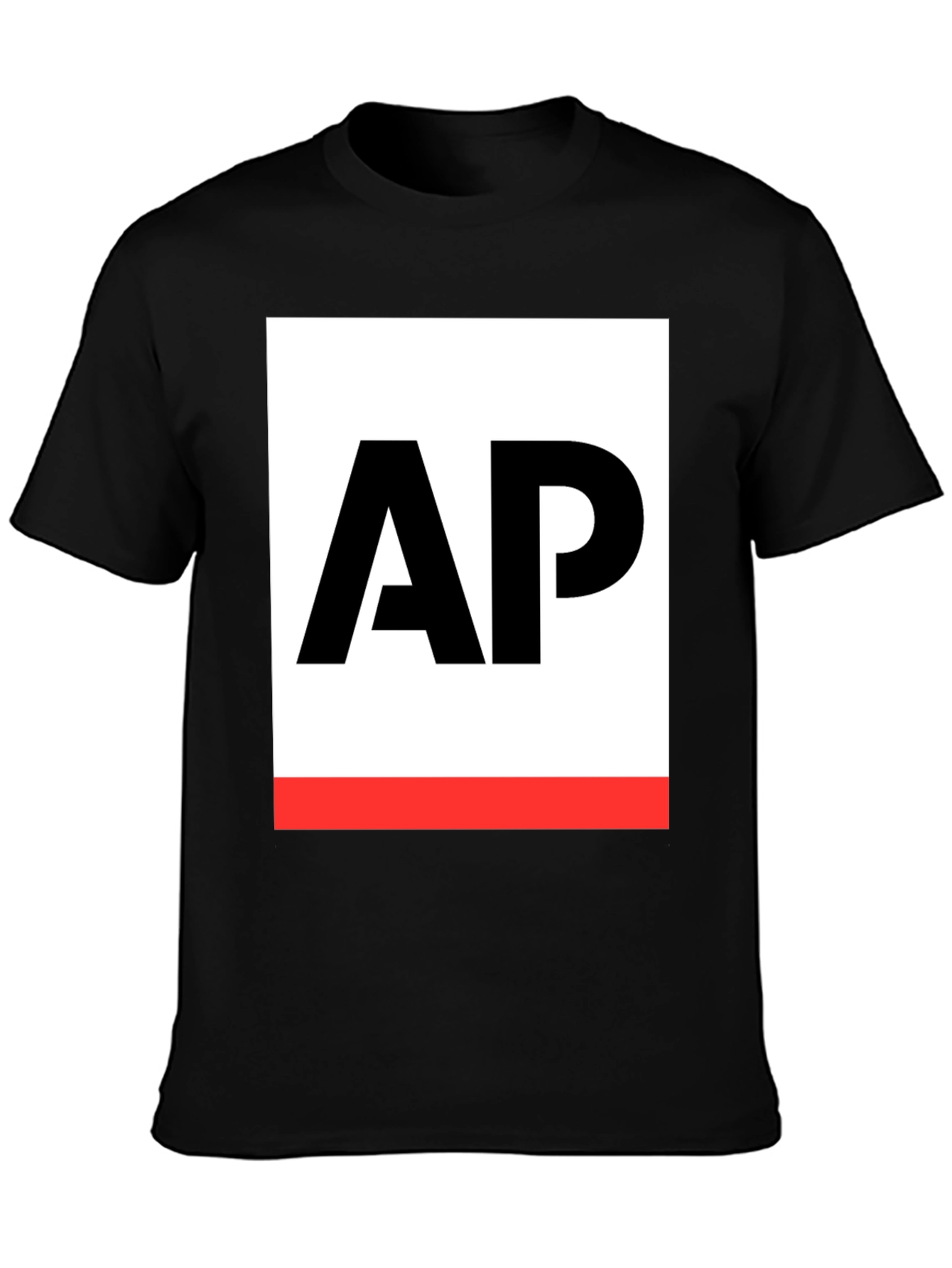 AP Logo Graphic Tee - Stylish Black Cotton T-Shirt
