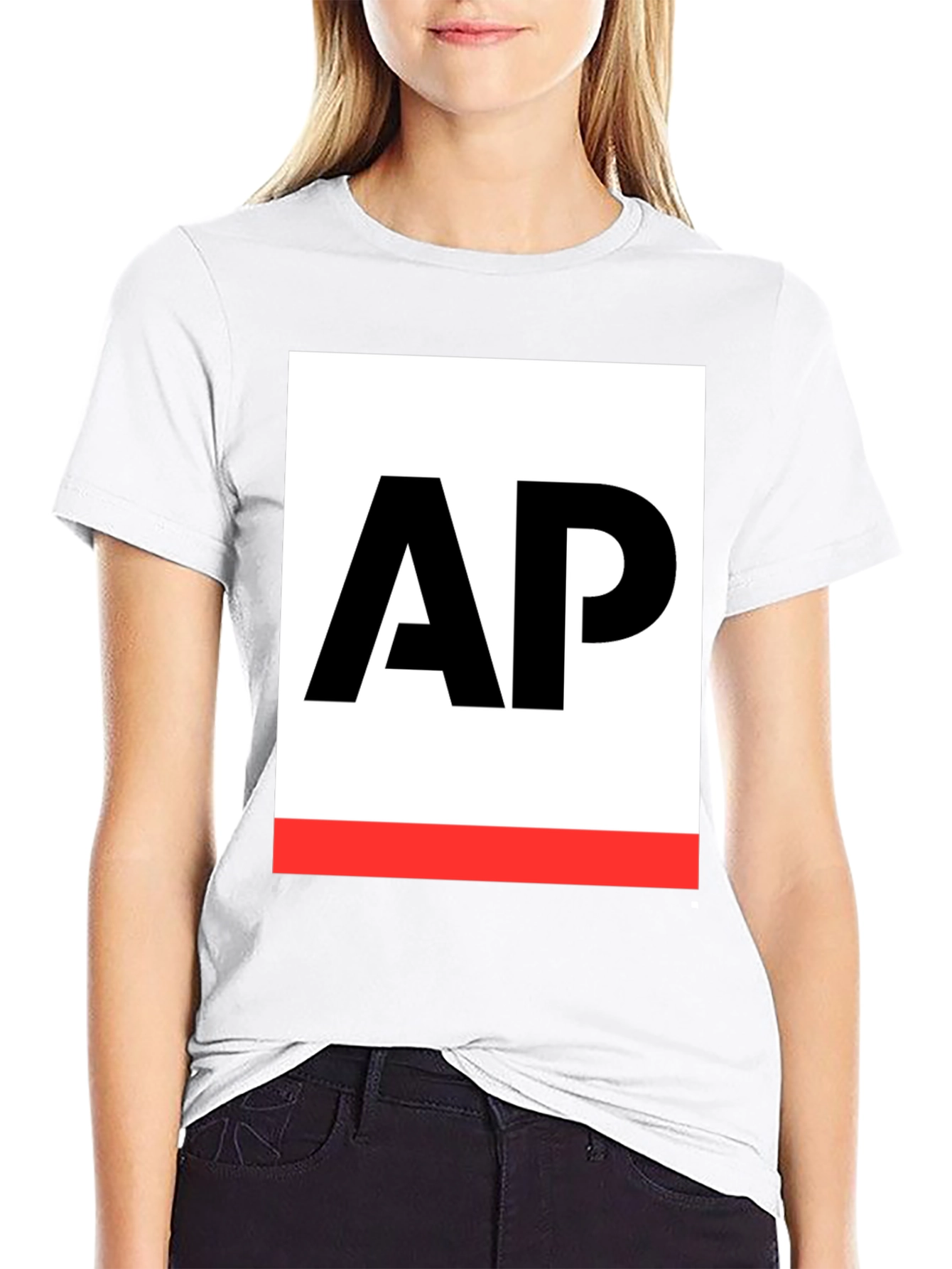 AP Logo Graphic Tee - Stylish Black Cotton T-Shirt