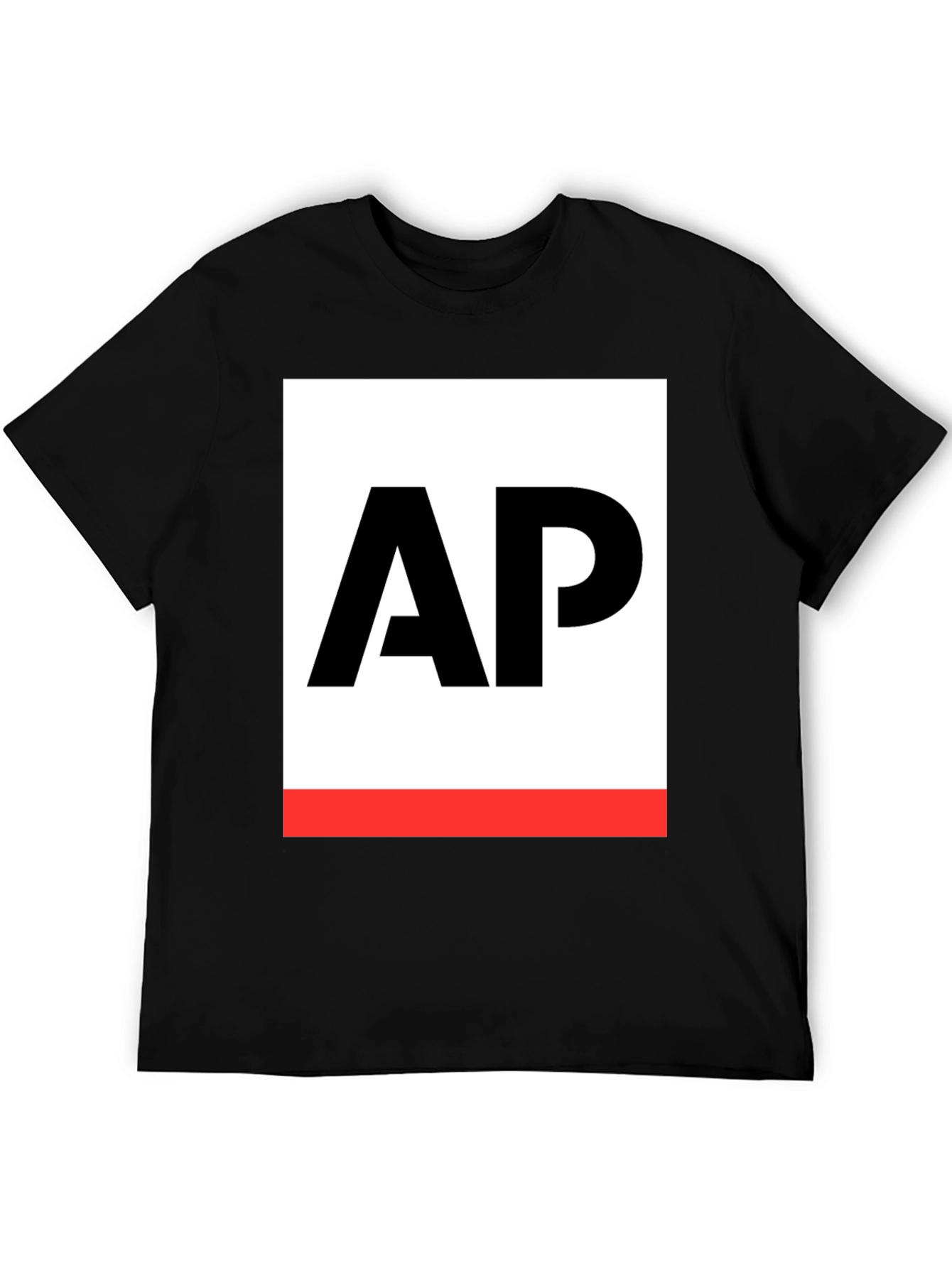 AP Logo Graphic Tee - Stylish Black Cotton T-Shirt
