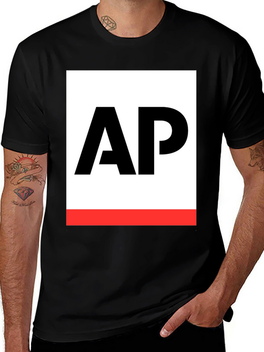 AP Logo Graphic Tee - Stylish Black Cotton T-Shirt