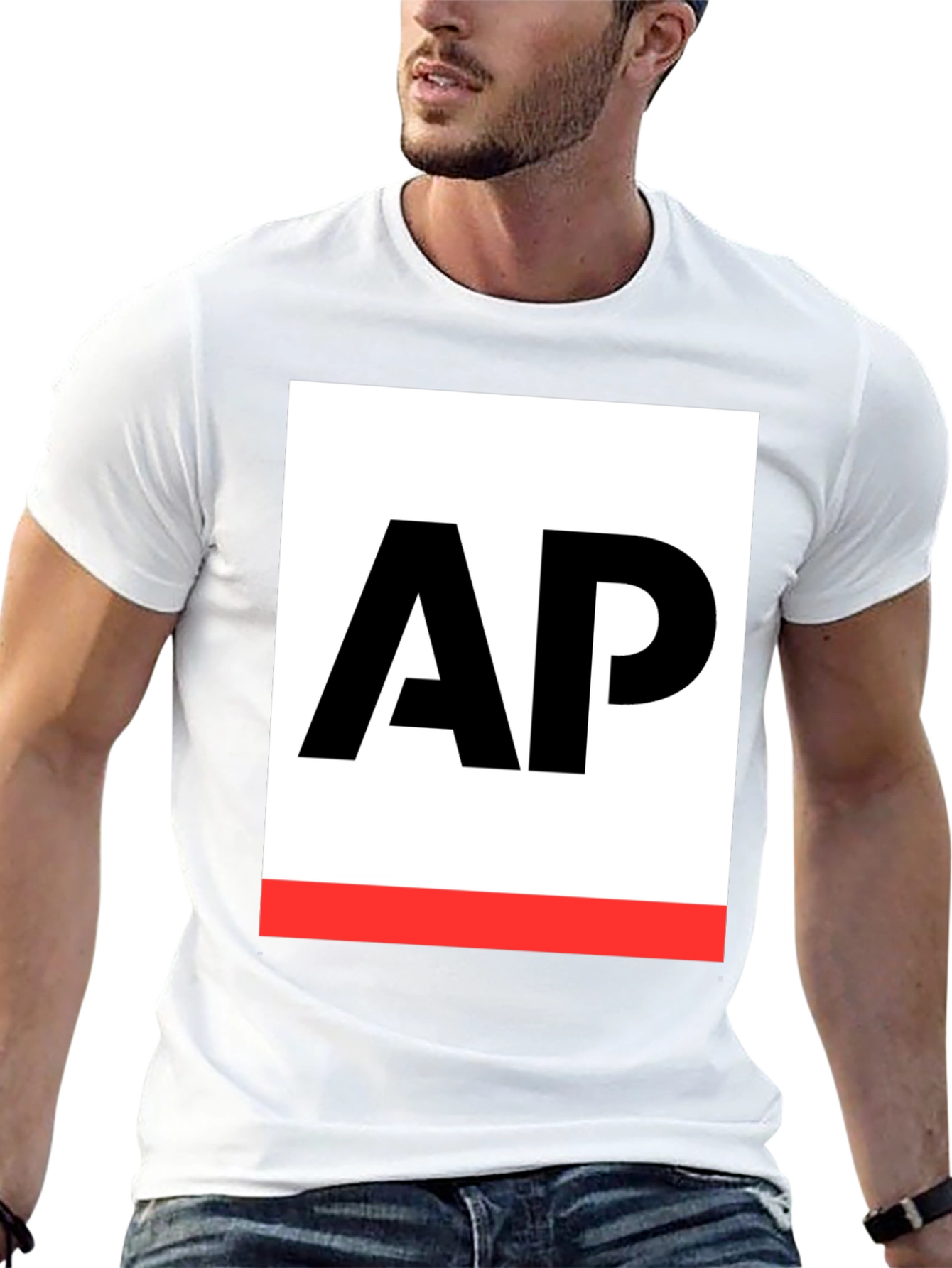 AP Logo Graphic Tee - Stylish Black Cotton T-Shirt