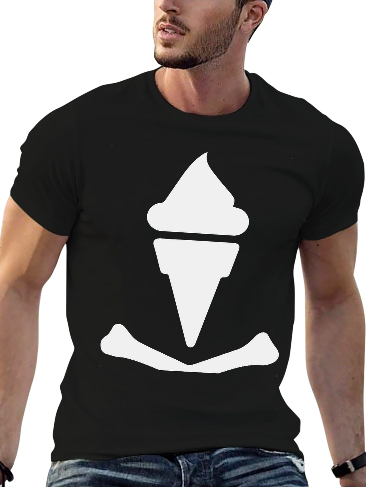 Ice Cream Anchor Graphic Tee - Black