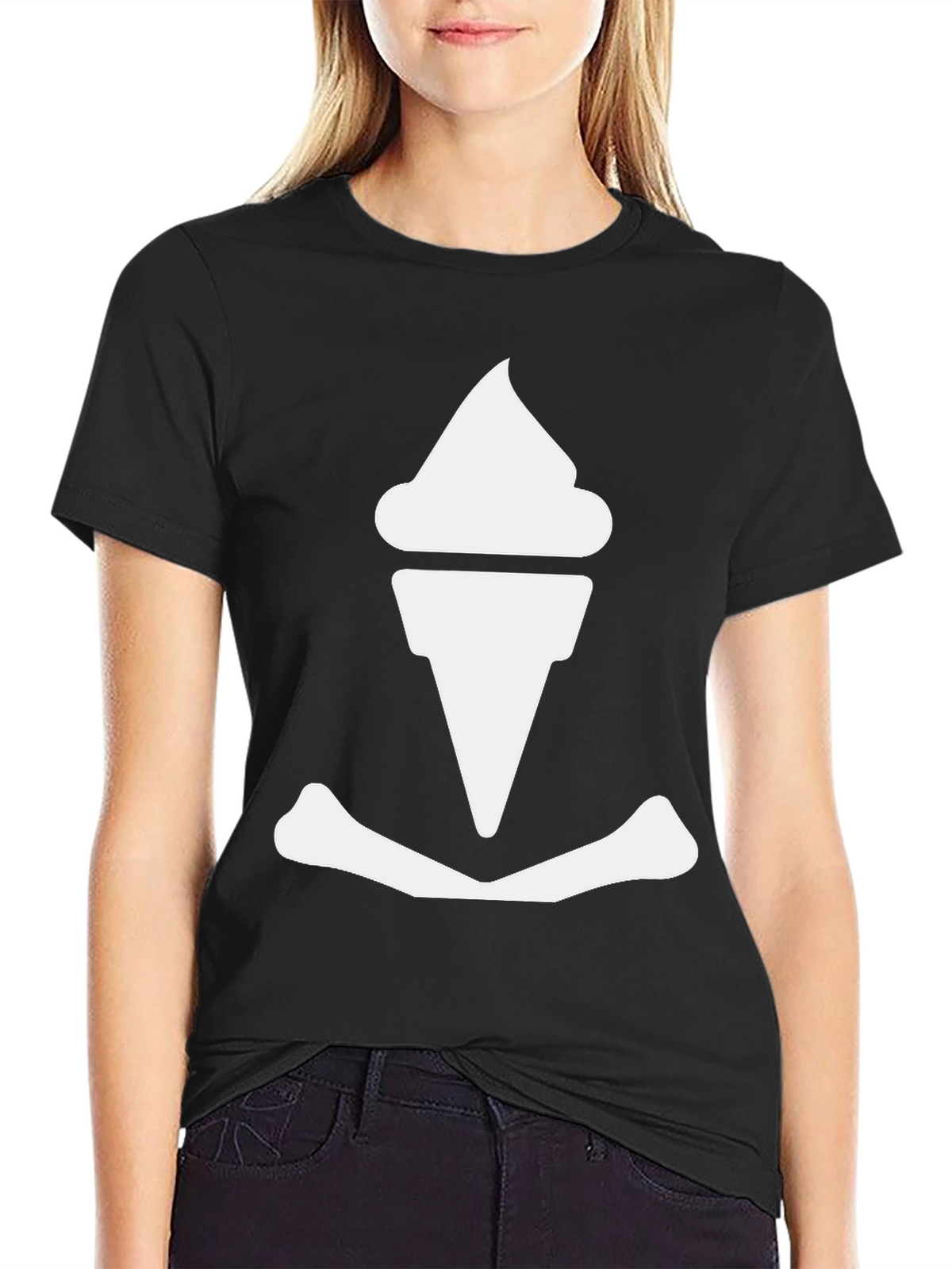 Ice Cream Anchor Graphic Tee - Black