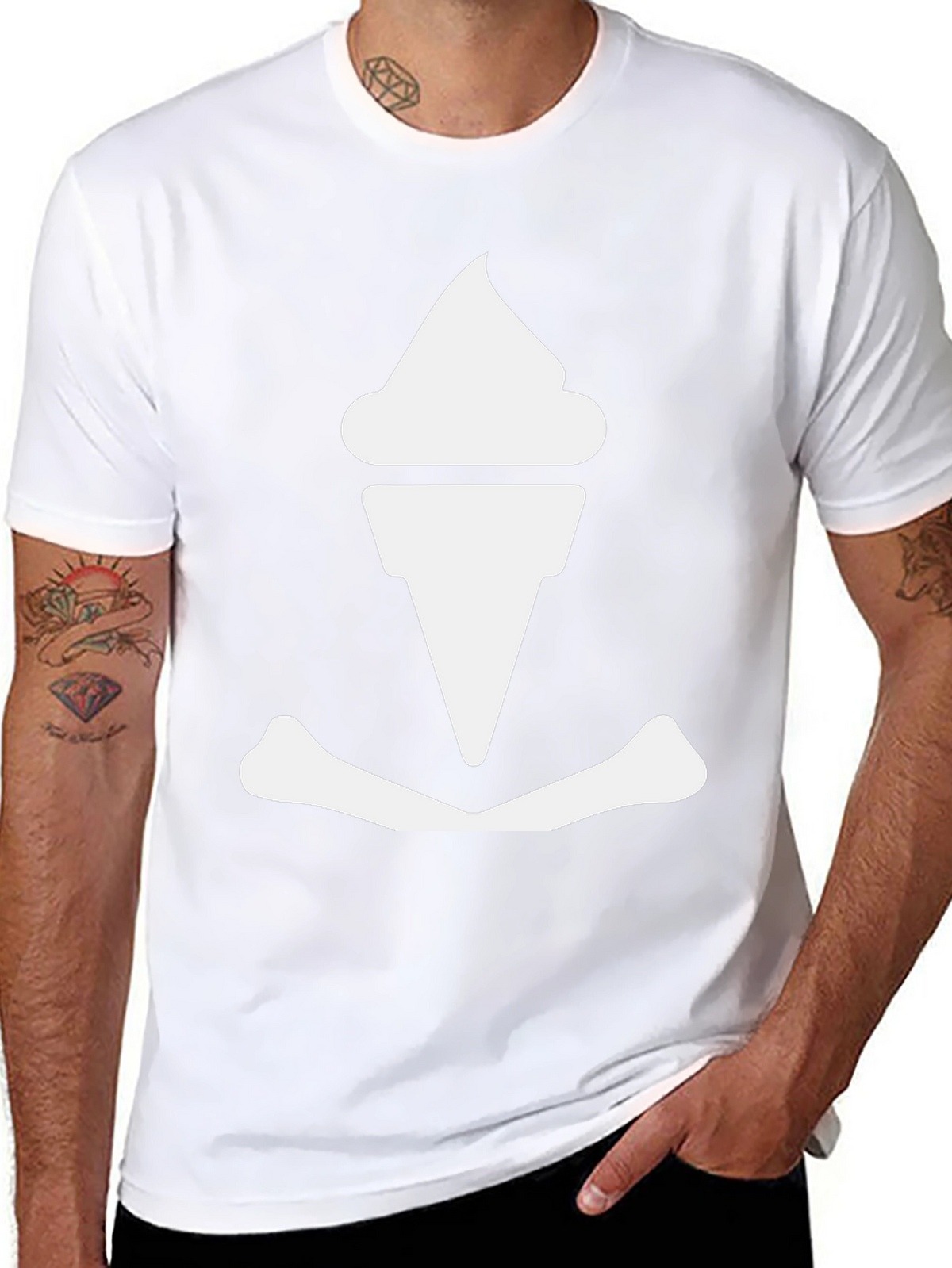 Ice Cream Anchor Graphic Tee - Black