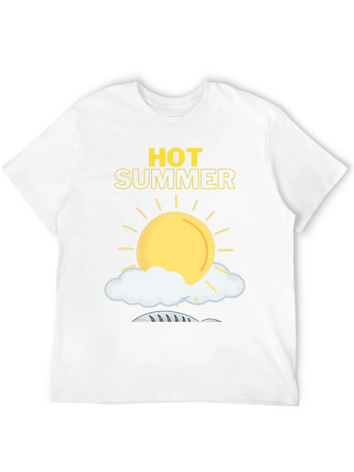 Hot Summer Graphic Tee - Black Cotton T-Shirt