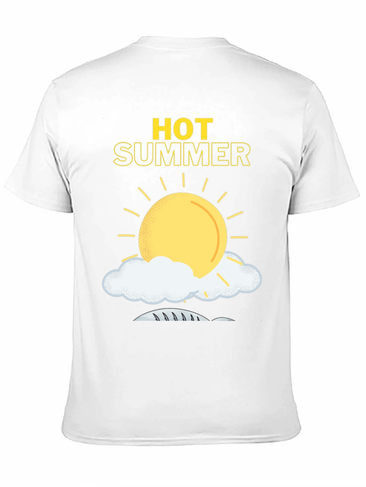 Hot Summer Graphic Tee - Black Cotton T-Shirt