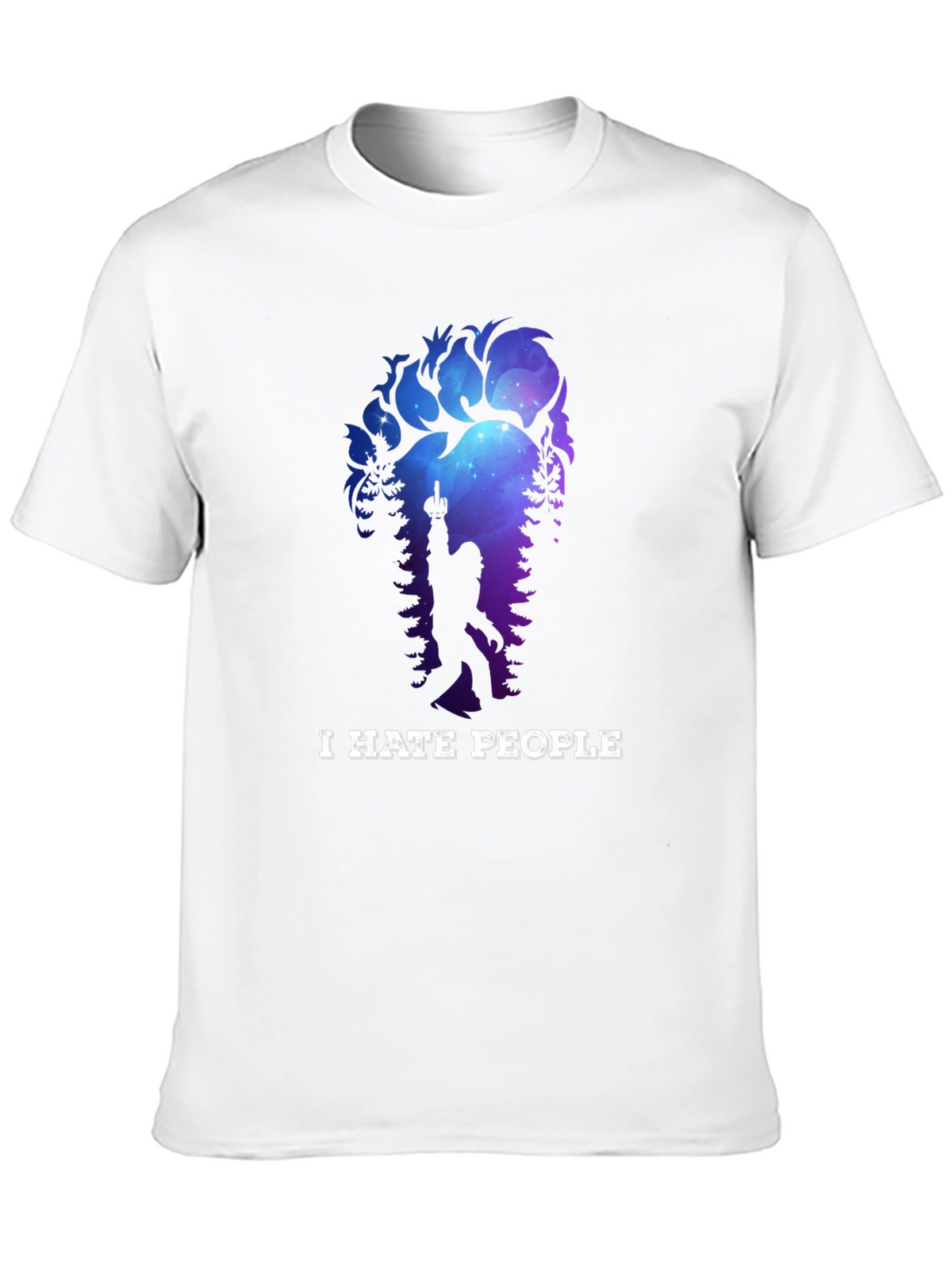 I Hate People Bigfoot T-Shirt Funny Sasquatch Tee