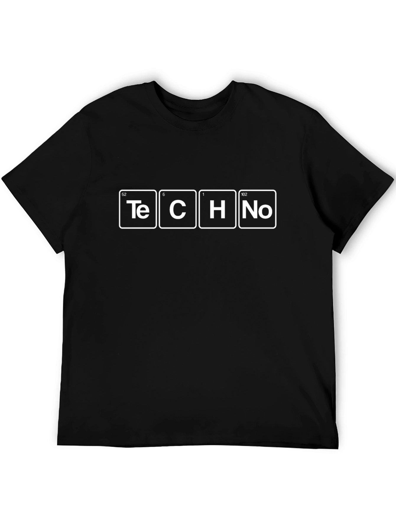 TECHNO Periodic Table Mens Black T-Shirt