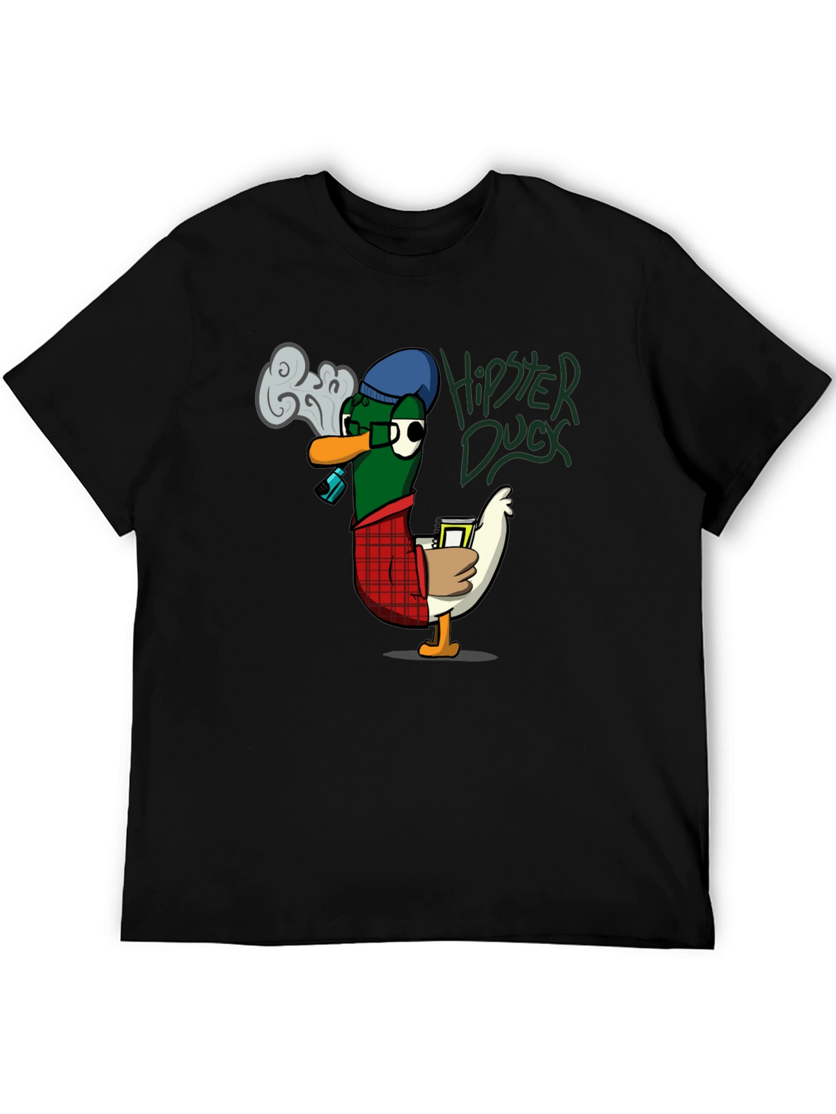Hipster Duck Graphic T-Shirt - Cool & Quirky Design