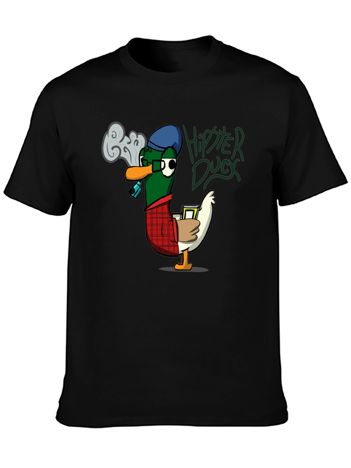Hipster Duck Graphic T-Shirt - Cool & Quirky Design