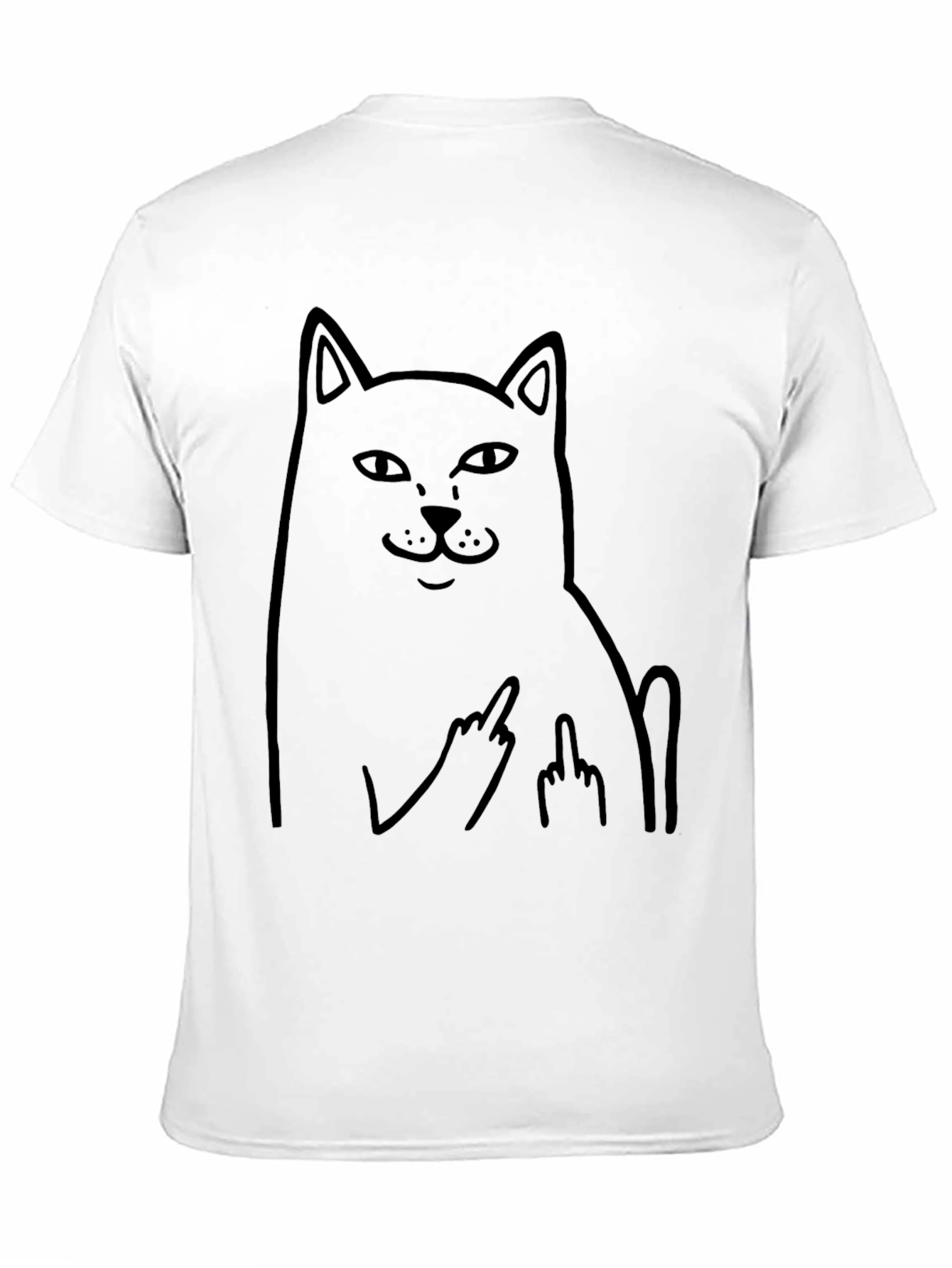 Black Cat Flip-Off Graphic Tee