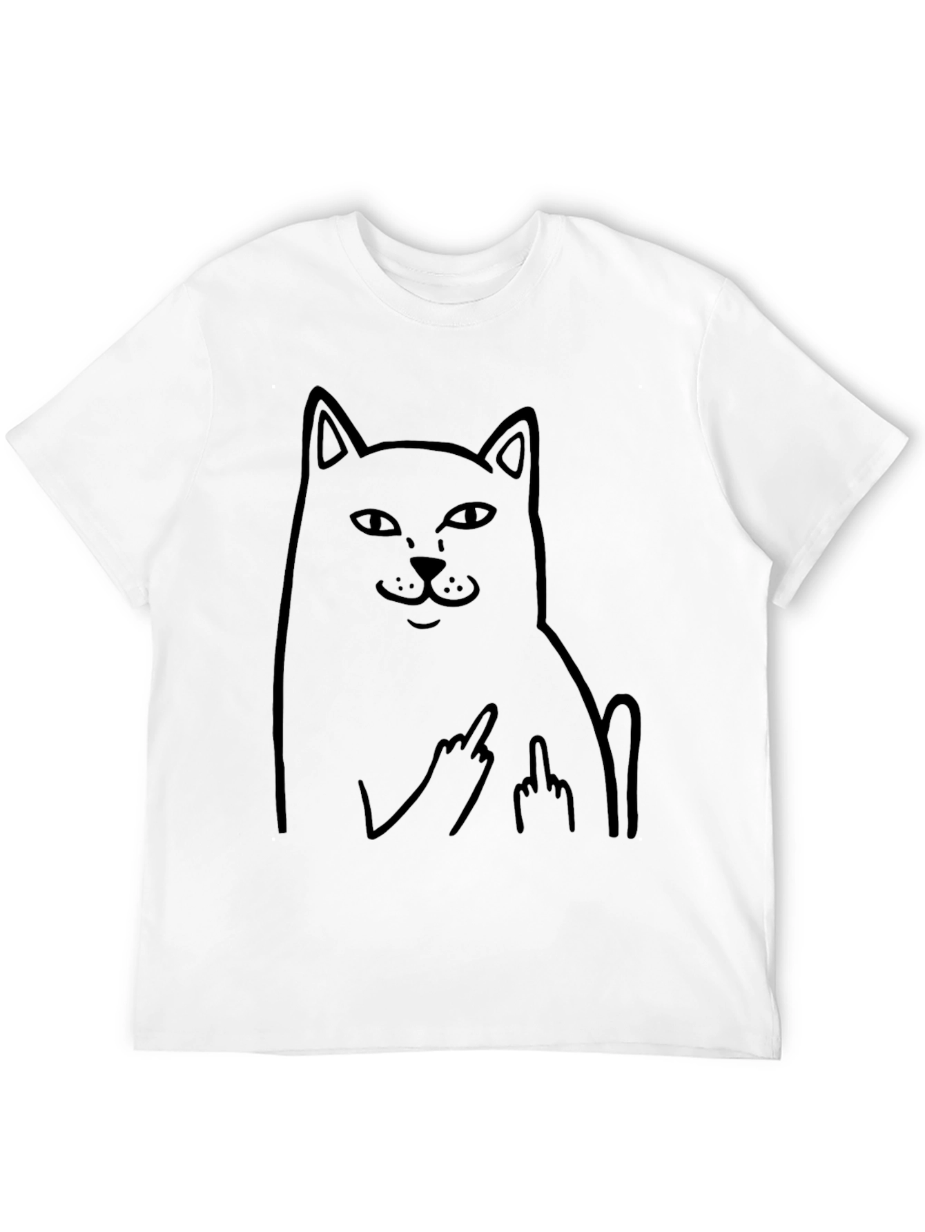 Black Cat Flip-Off Graphic Tee