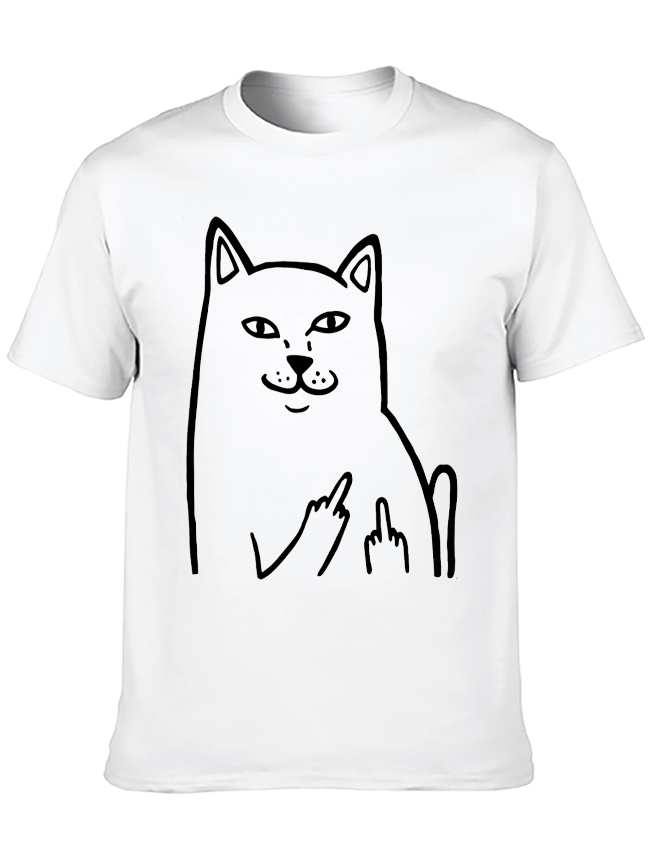 Black Cat Flip-Off Graphic Tee