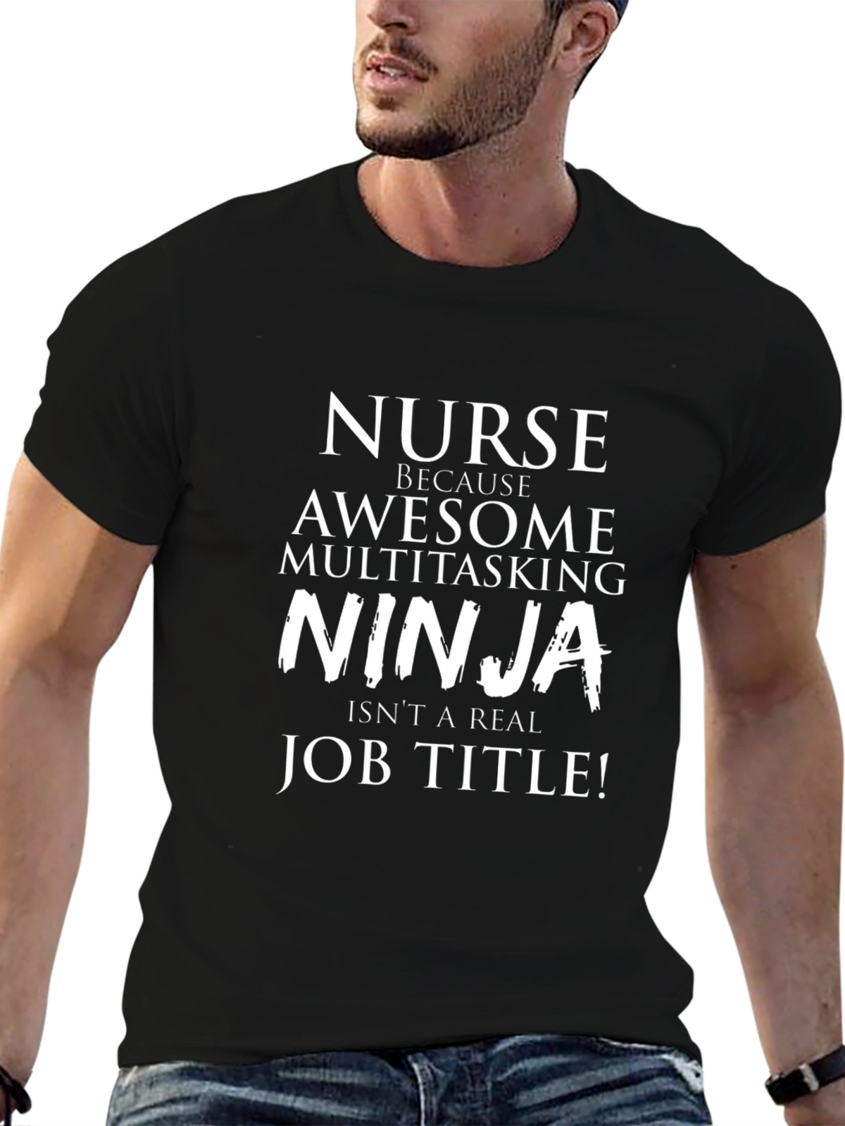 Nurse Ninja Job Title Funny T-Shirt