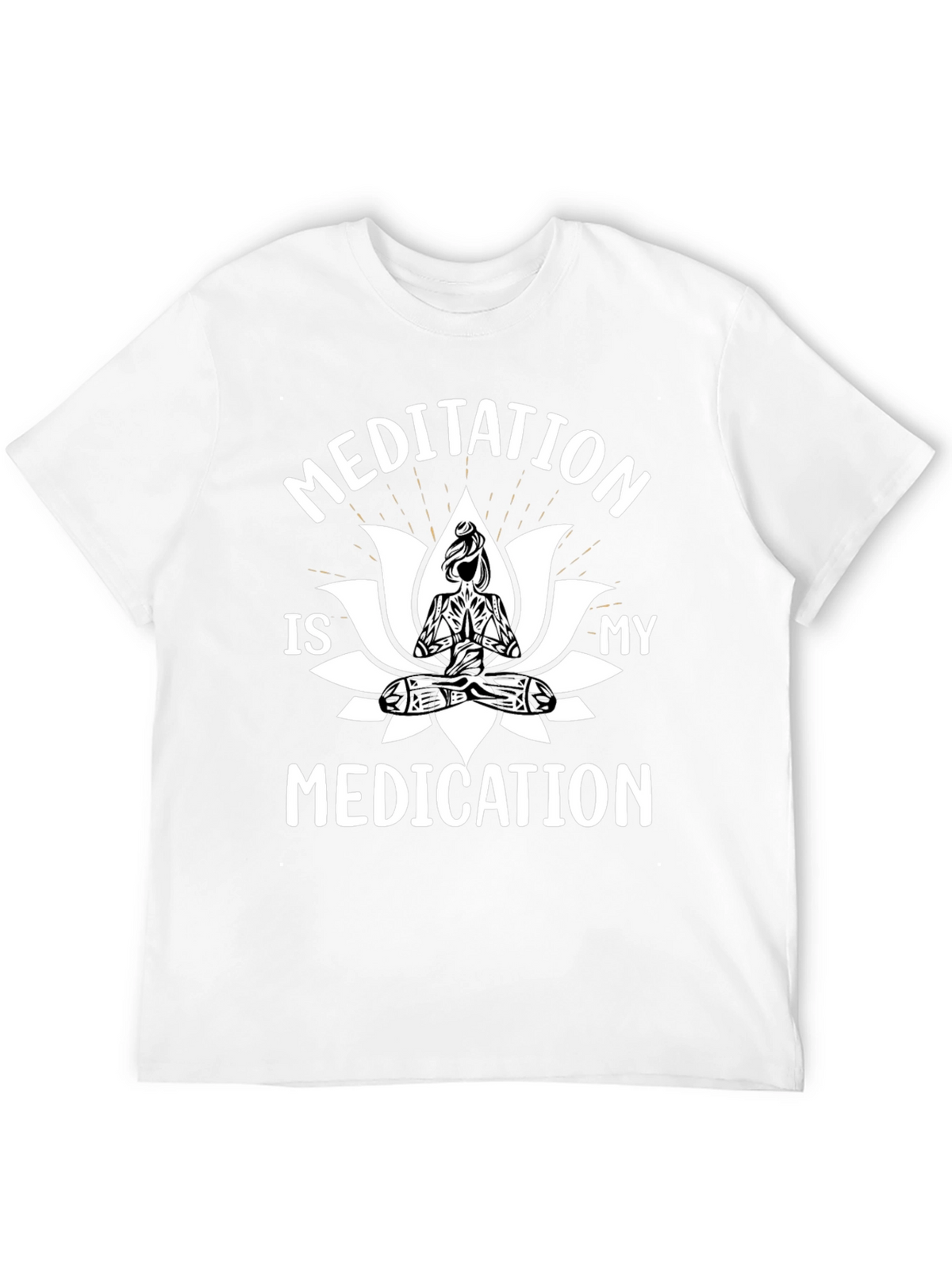 Meditation is My Medication Black T-Shirt