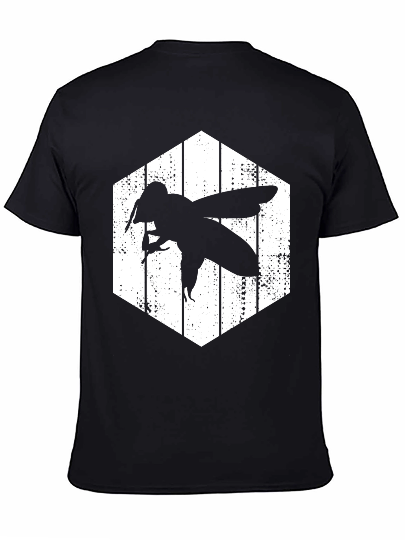 Bee Hexagon Graphic Tee - Black T-Shirt